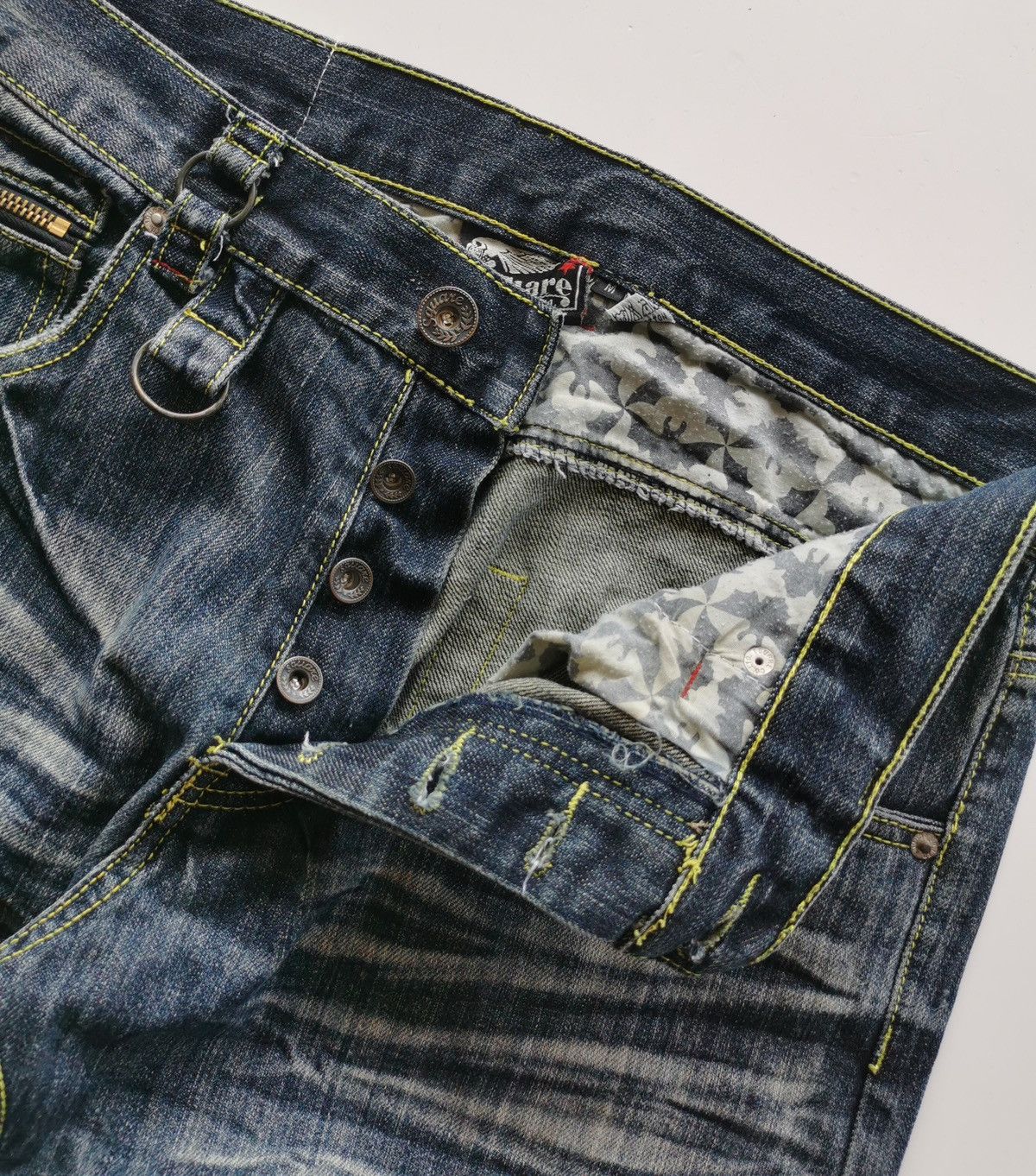 Japanese Brand Square Dark Distressed Jeans Size US 34 / EU 50 - 11 Thumbnail
