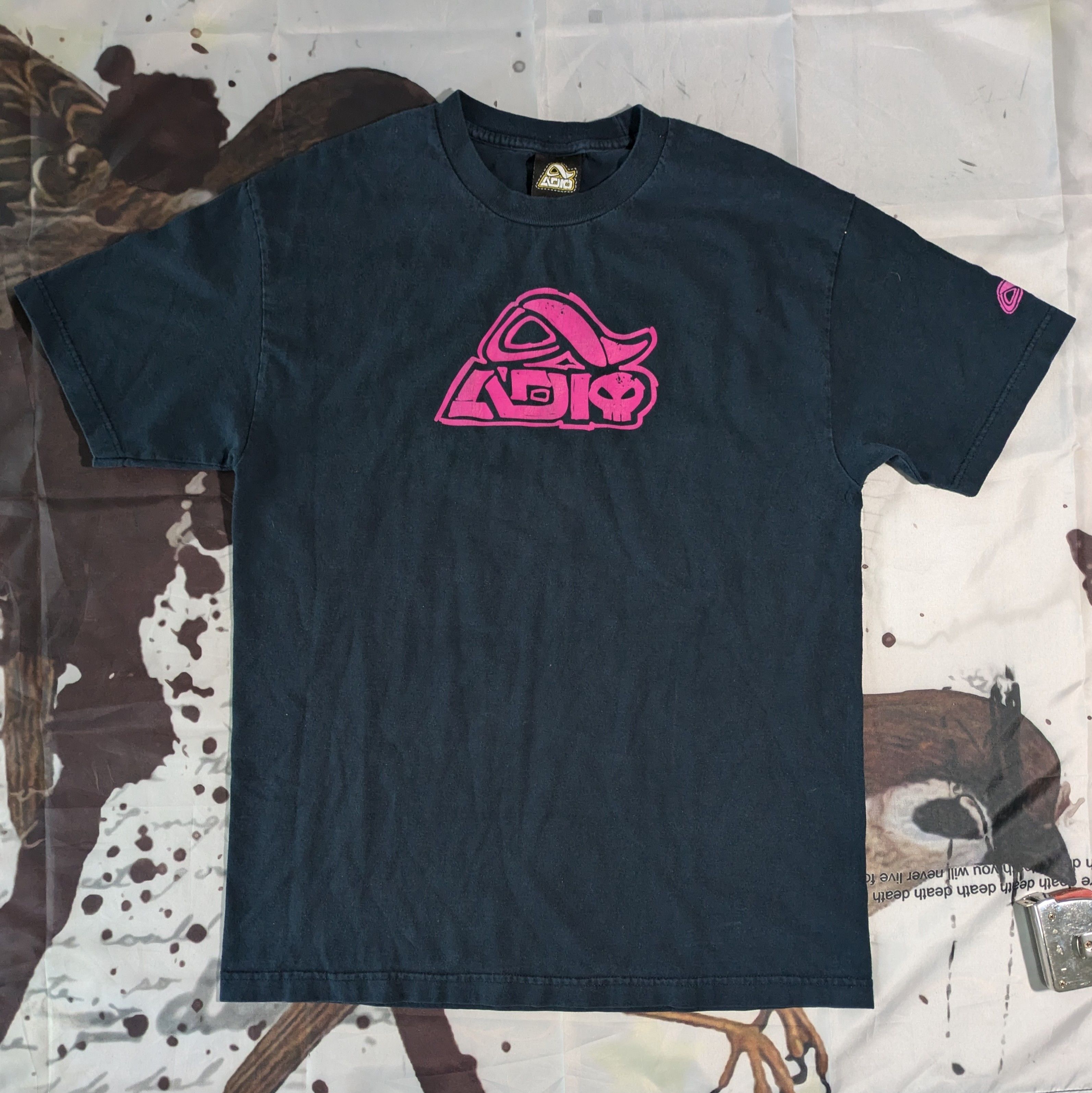 Vintage Adio Skull Logo Tee Size US L / EU 52-54 / 3 - 1 Thumbnail