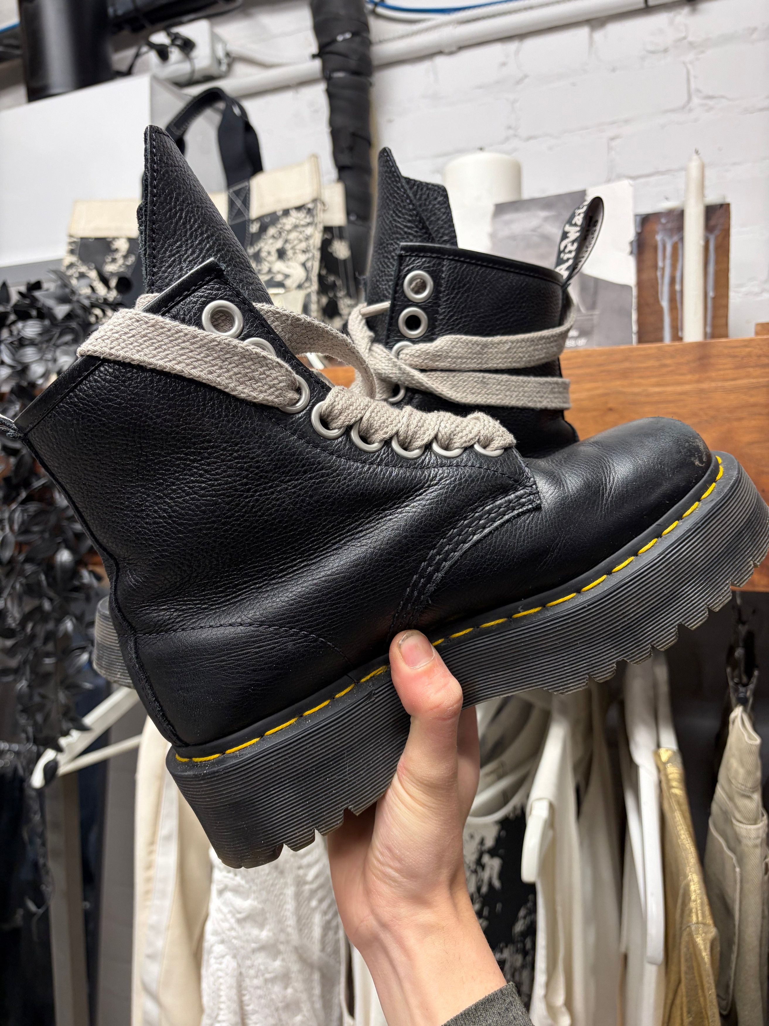 Rick Owens Rick Owens x Doc Martens 1460 Platform Sole Leather Boots Size US 8 / EU 41 - 5 Thumbnail