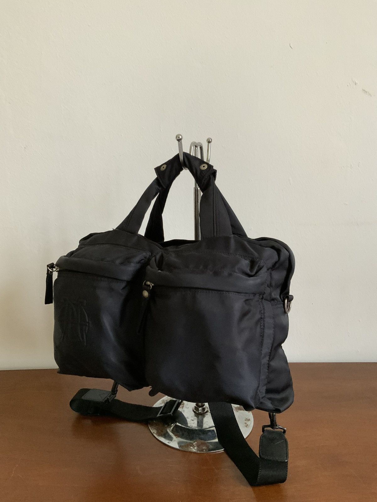 2 In 1 Backpack And Sling Bag in Black, Men's