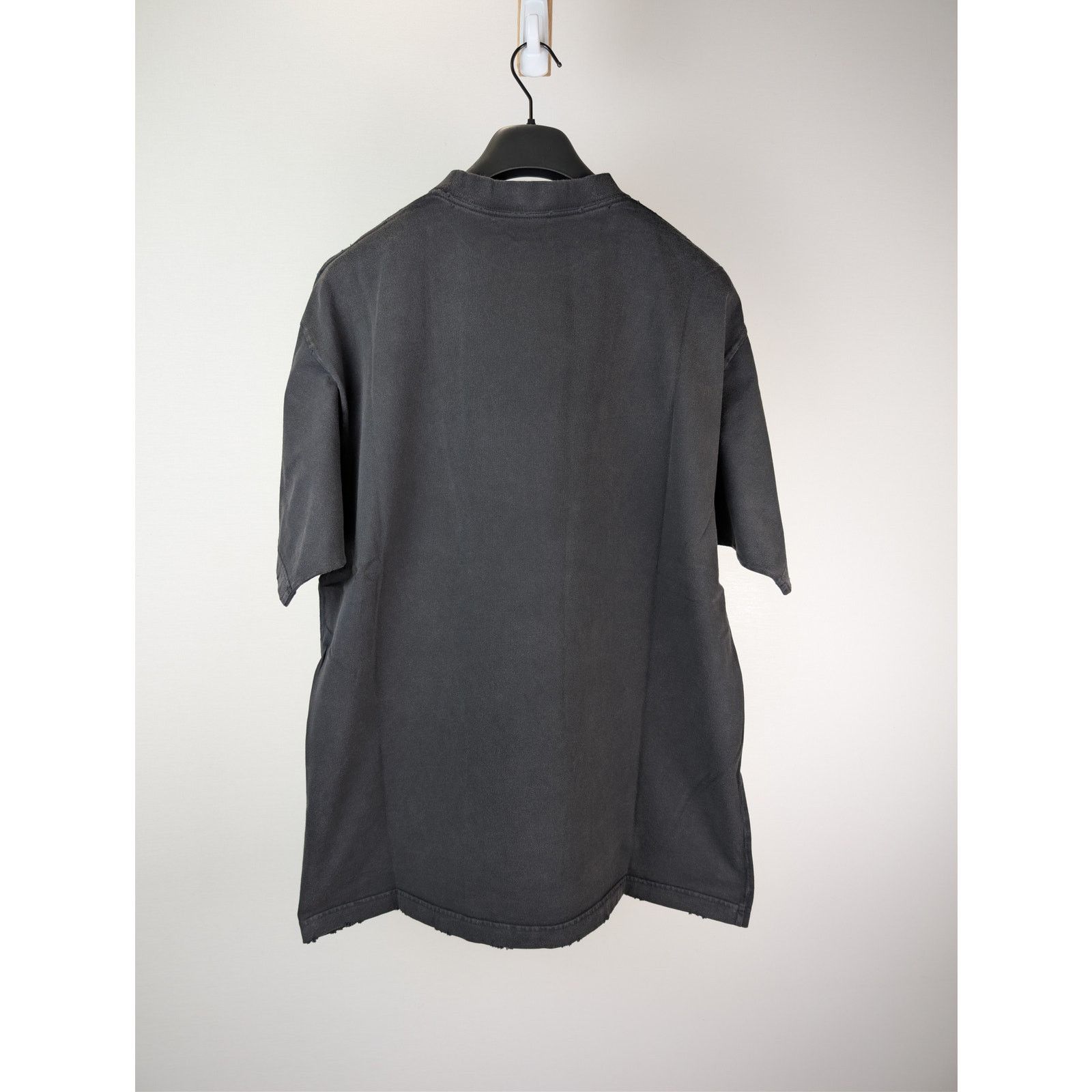 Balenciaga o1rshd1 Distressed DIY College Printed Cotton T-Shirt Black Size US S / EU 44-46 / 1 - 10 Thumbnail