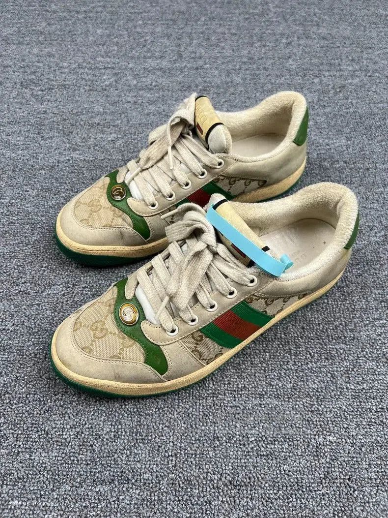 Gucci Gucci Distressed Low-Top Sneakers. Size US 8.5 / EU 41-42 - 1 Thumbnail