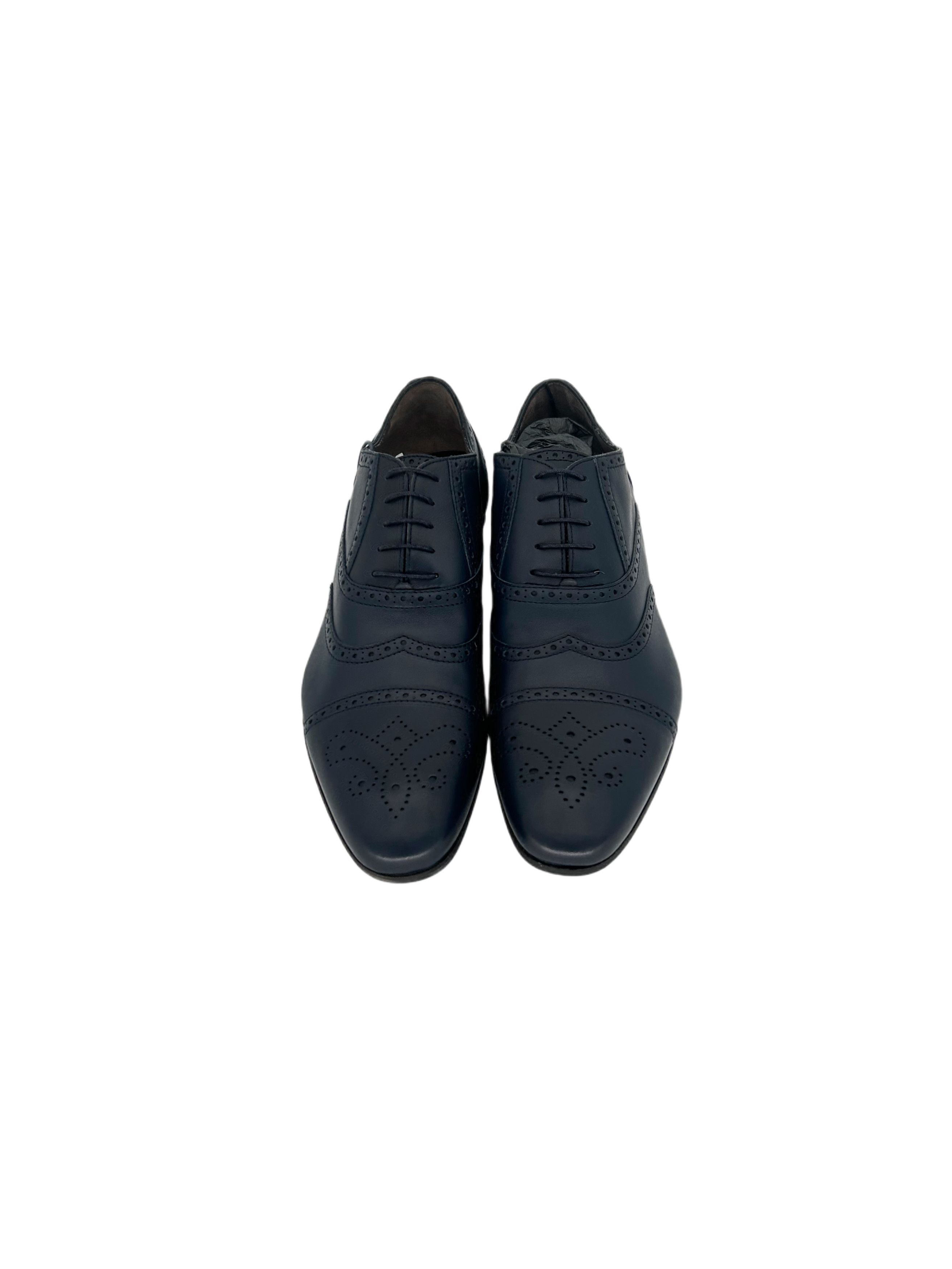 Yves Saint Laurent Yves Saint Laurent Blue Oxford Brogue Shoe Size US 7 / EU 40 - 3 Thumbnail