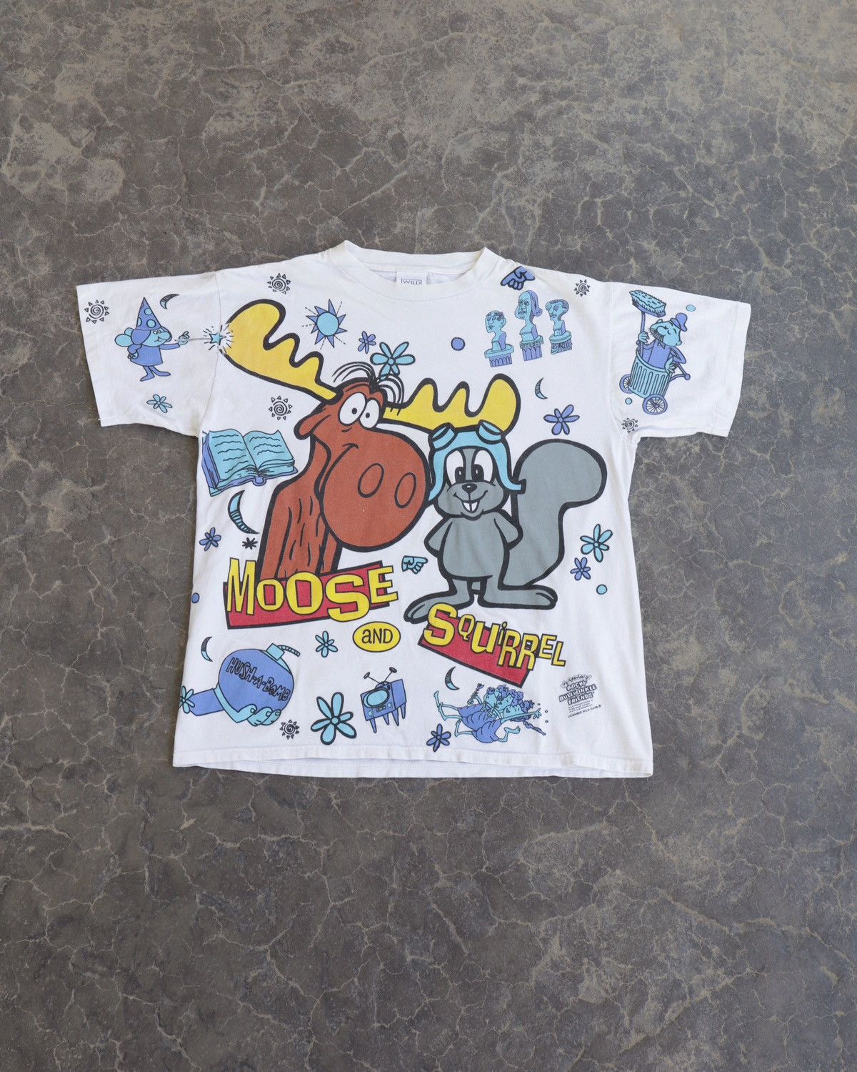 Vintage Vintage Moose and Squirrel AOP Print White Grail Tee Size US L / EU 52-54 / 3 - 1 Thumbnail