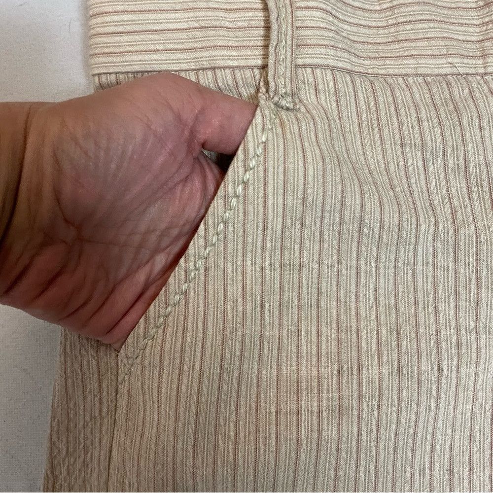 Other Max Studio Wide Leg Cotton Linen Blend Beige Pants Size L Size 34" / US 12 / IT 48 - 7 Thumbnail
