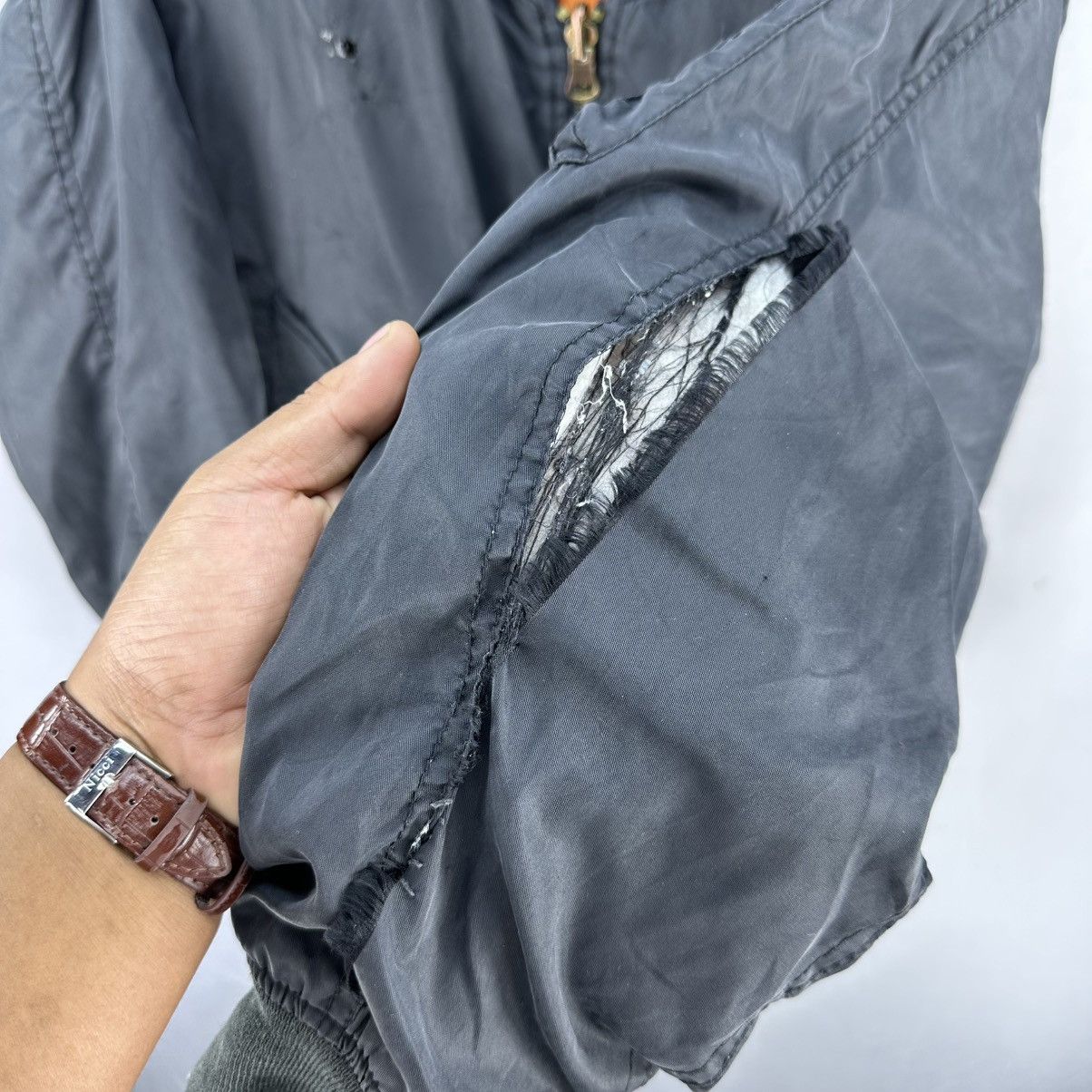 Japanese Brand Vibtage 90's Bomber Jacket Reversible Thrashed Distressed Size US M / EU 48-50 / 2 - 16 Thumbnail