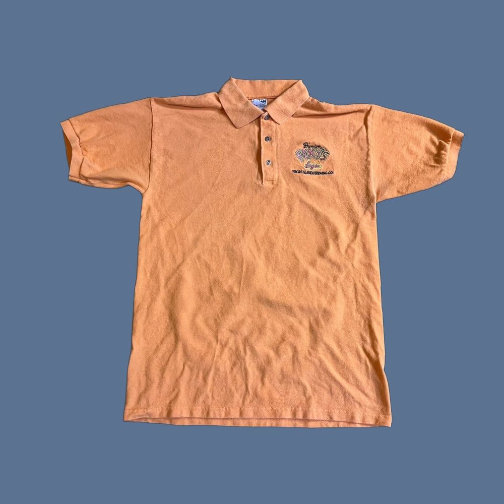 Vintage VINTAGE Premium Foxy’s Lager Polo Shirt Men's M Orange Short Sleeve 90s Retro Beer Embroidered Size US M / EU 48-50 / 2 - 1 Thumbnail