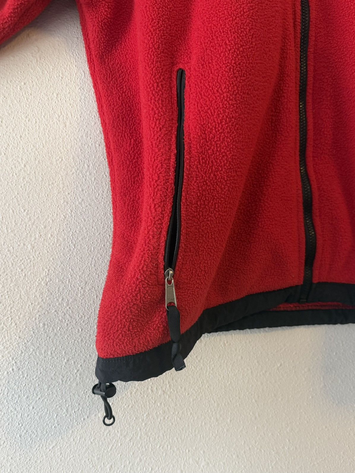 The North Face vintage 90s-y2k TNF made in USA red zip up fleece jacket Size US L / EU 52-54 / 3 - 8 Thumbnail
