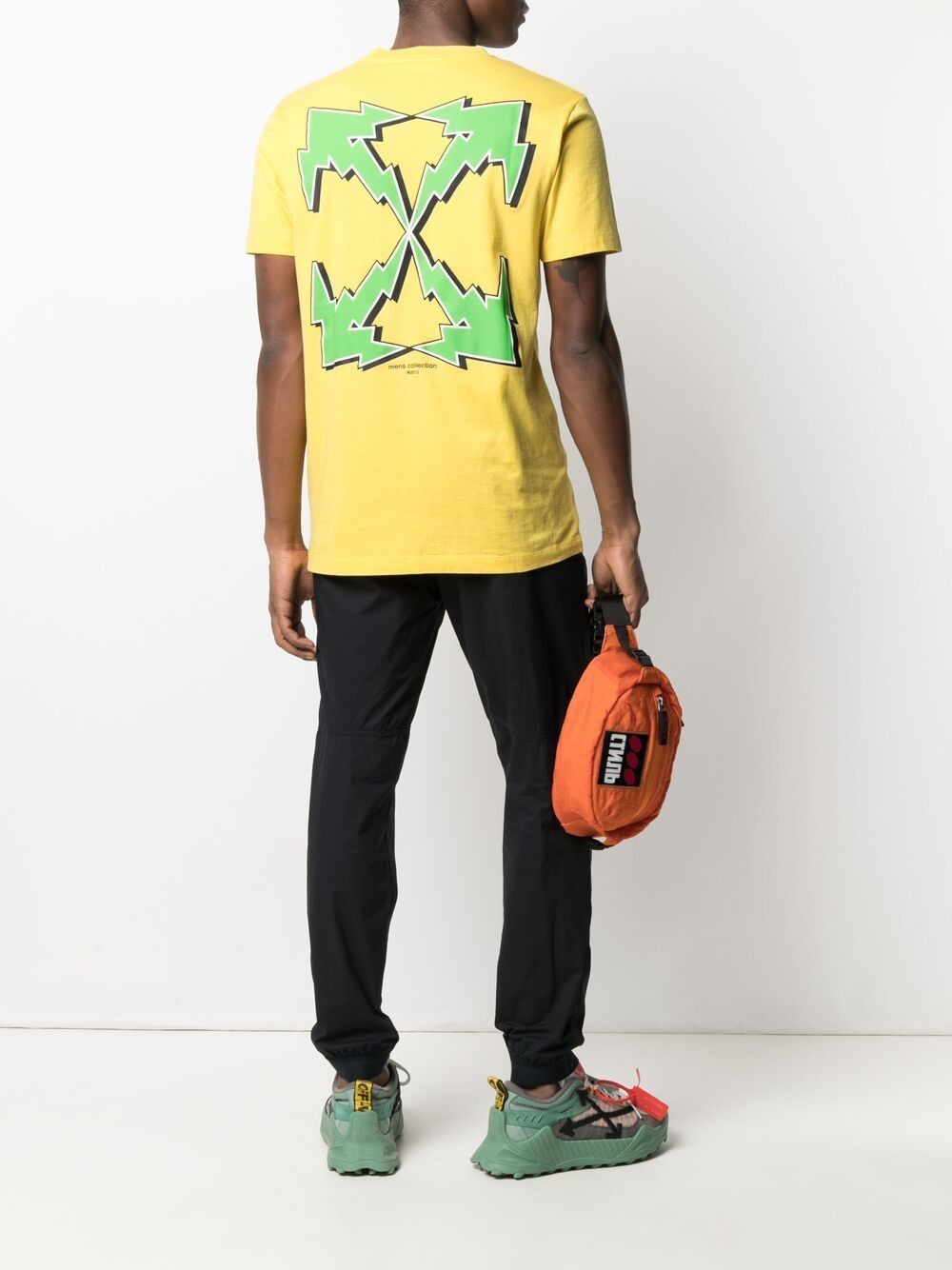 Off-White Yellow Lighting Bolt Arrows Logo T-Shirt Size US M / EU 48-50 / 2 - 2 Thumbnail