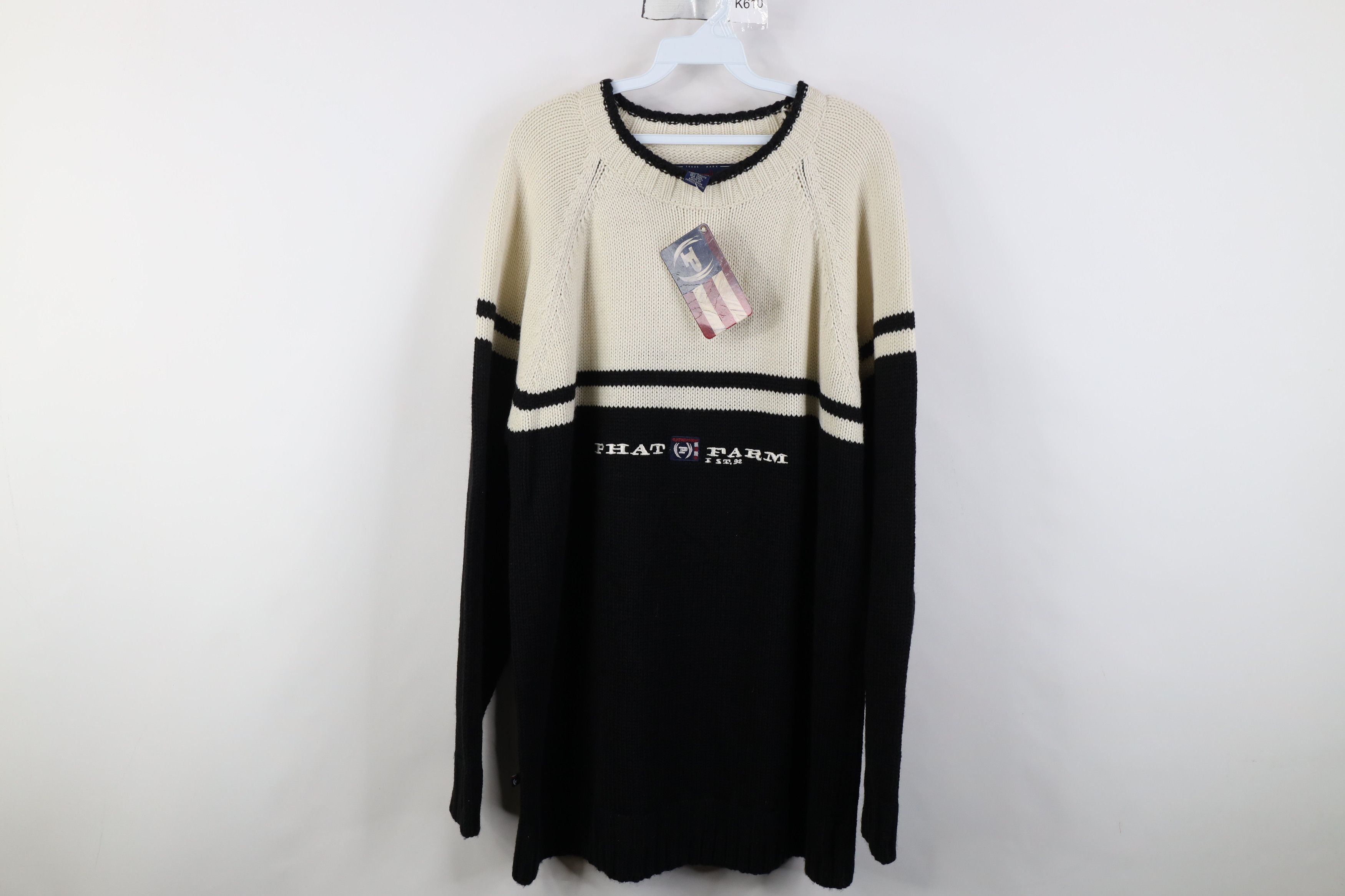 Phat Farm Deadstock Vintage 90s Y2K Phat Farm Wool Blend Knit Sweater Size US XXL / EU 58 / 5 - 1 Thumbnail