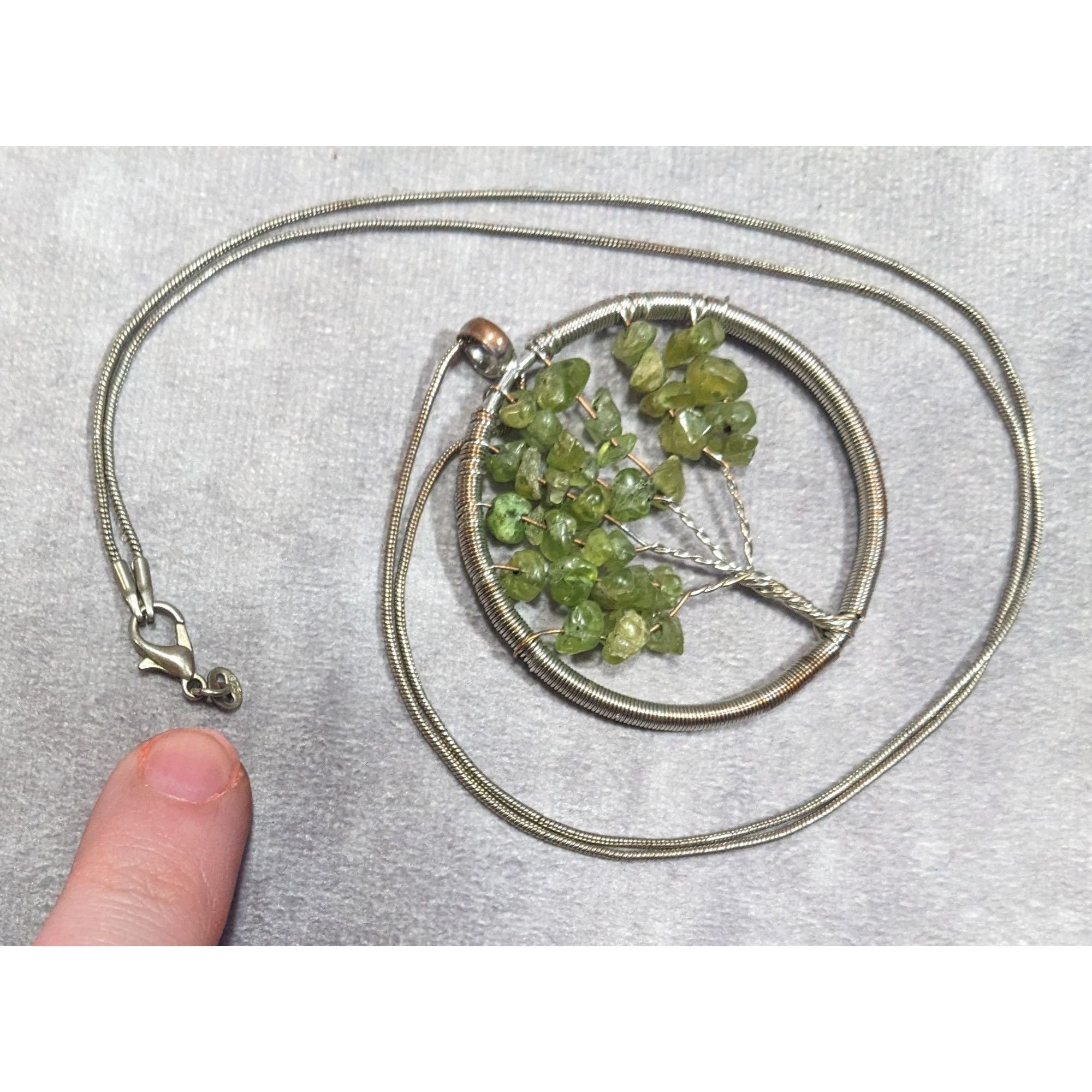 Other Mystical Silver Tone And Green Stone Tree Of Life Necklace Size ONE SIZE - 8 Thumbnail