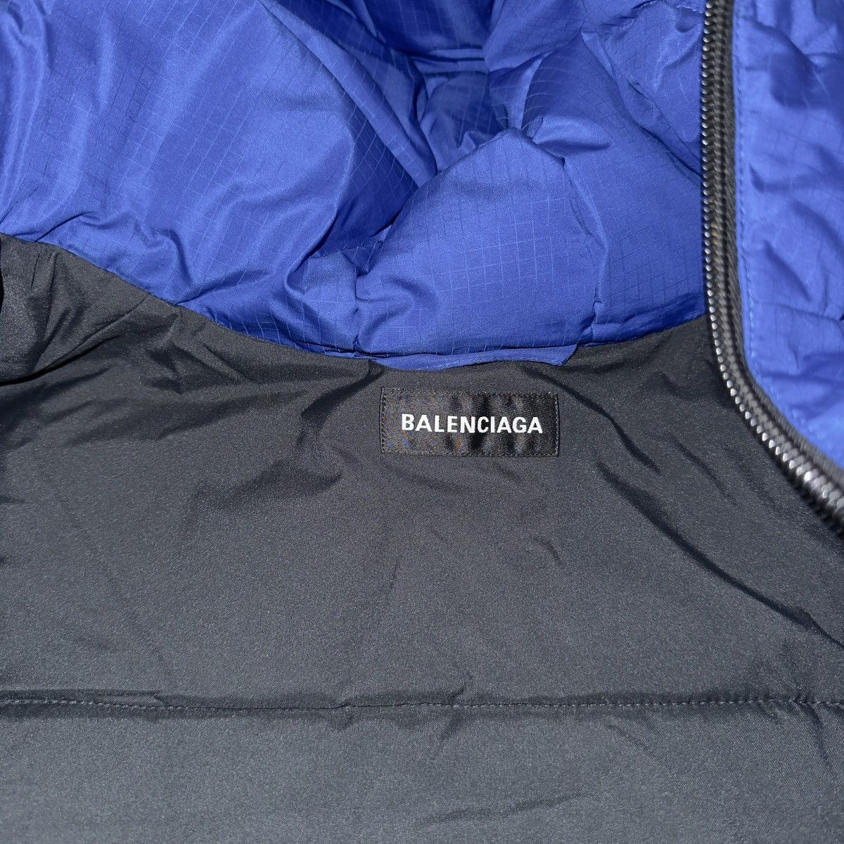 Balenciaga Balenciaga Blue Puffer Jacket with Hood Size US M / EU 48-50 / 2 - 8 Thumbnail