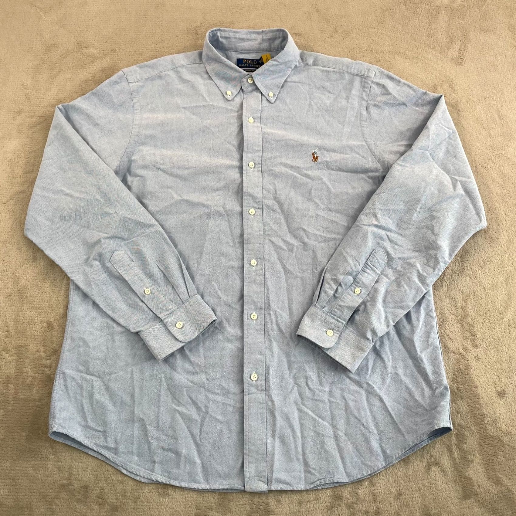 Polo Ralph Lauren Polo Ralph Lauren Oxford Shirt Men XL Blue OCBD Classic Fit Preppy Button-Down Collared Long Sleeve Size US XL / EU 56 / 4 - 4 Thumbnail