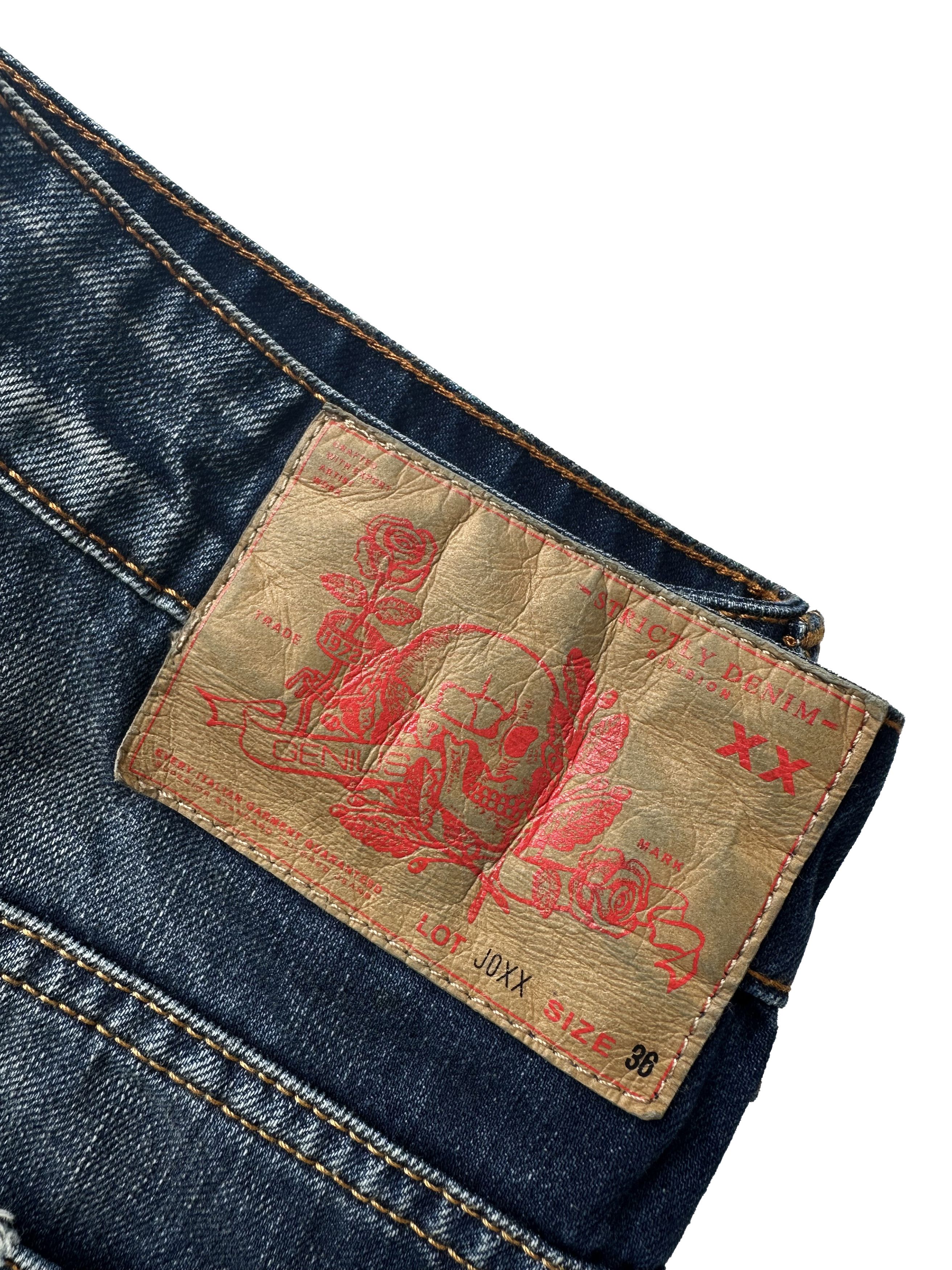 Designer Genius crashed denim denim jeans Size US 36 / EU 52 - 2 Thumbnail