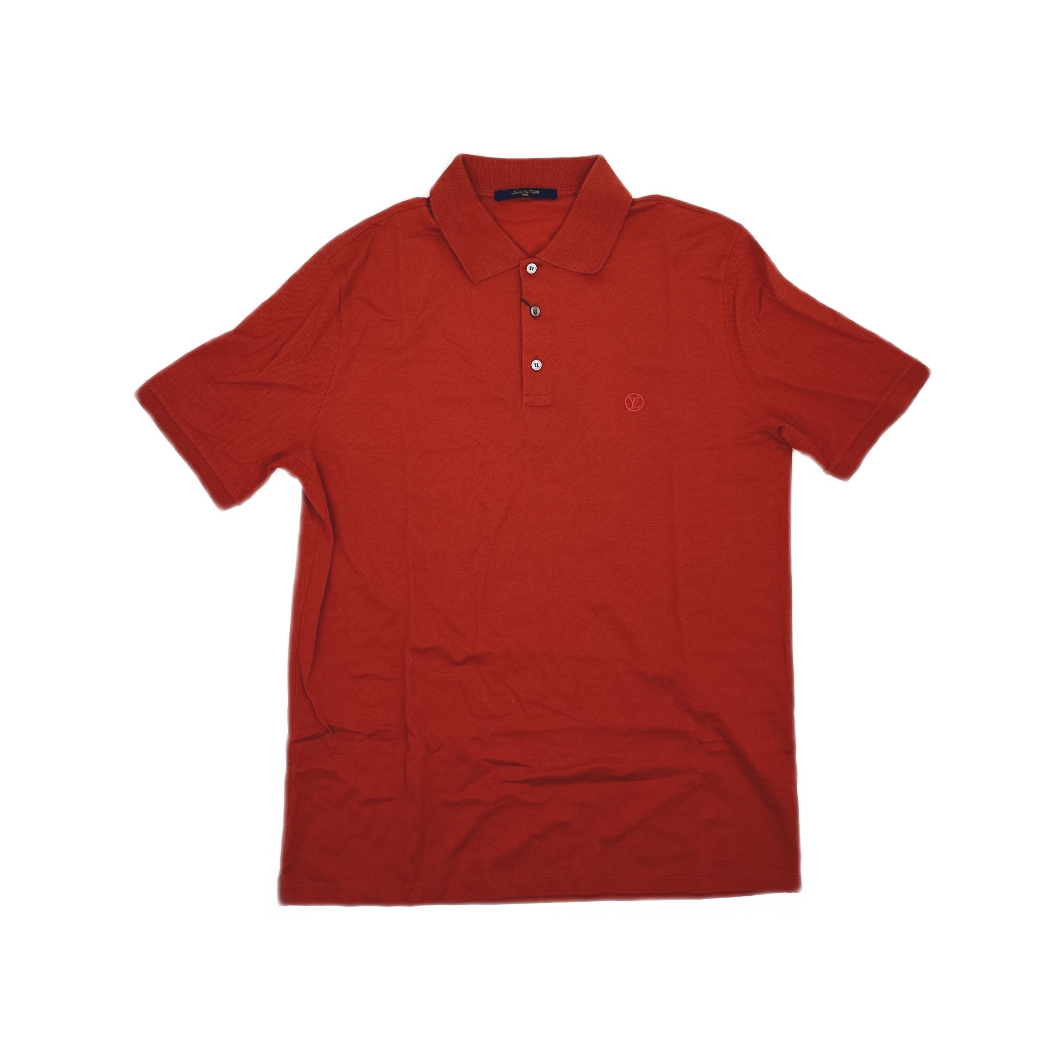 Louis Vuitton Louis Vuitton Red Logo Pique Polo Size XL Size US XL / EU 56 / 4 - 1 Thumbnail