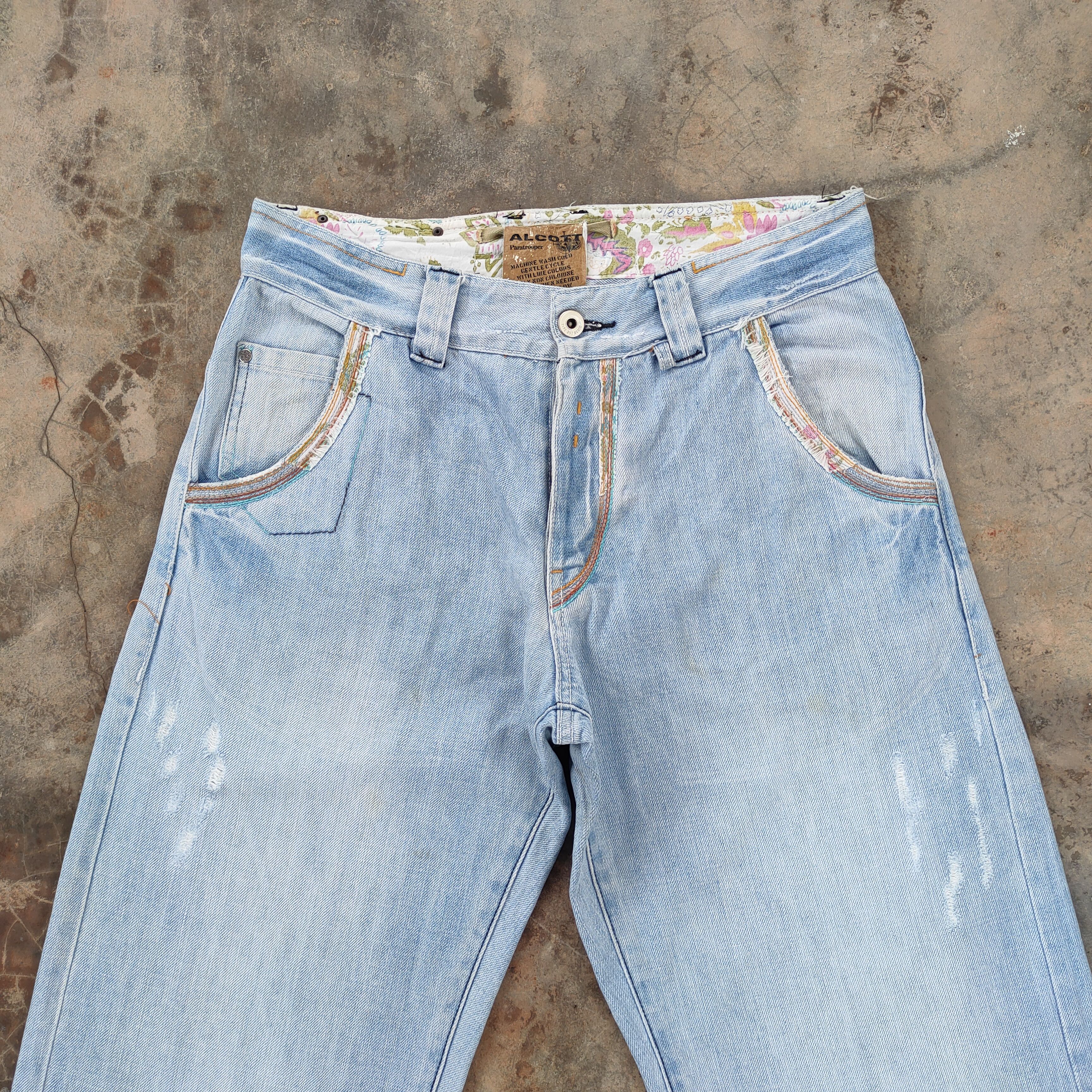 Japanese Brand VINTAGE JAPANESE ALCOTT ART FADED JEANS PANTS Size US 32 / EU 48 - 4 Thumbnail