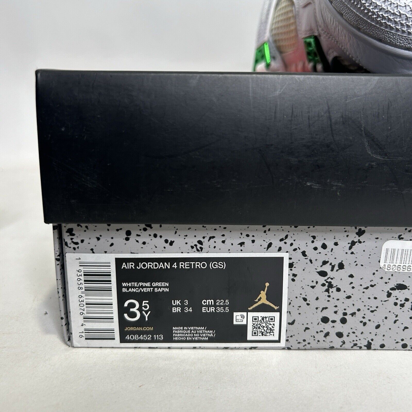 Jordan Brand Nike Shoes Air Jordan 4 Retro GS “Metallic Green” 2024 Size US 5 / IT 35 - 9 Thumbnail