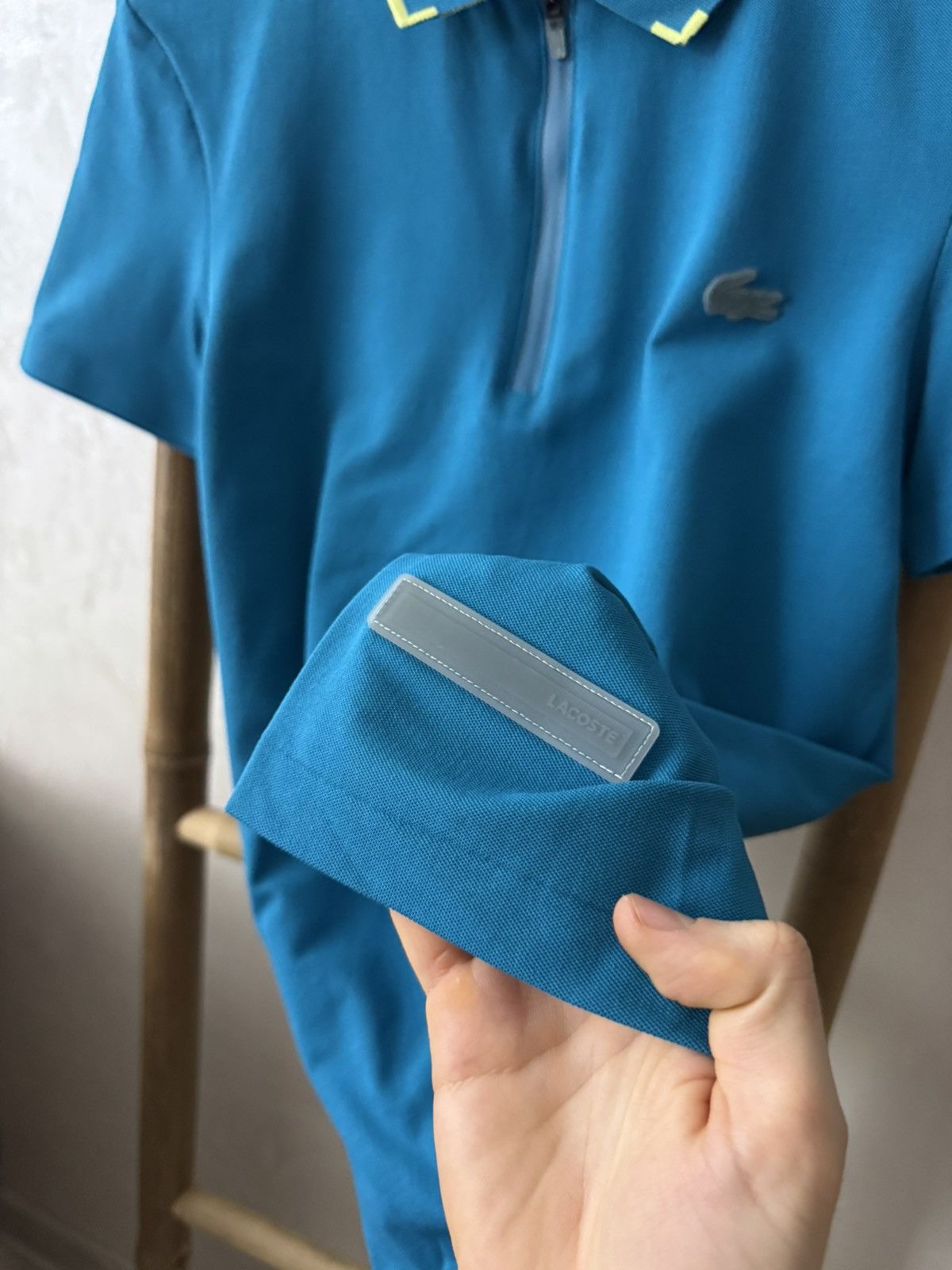 Lacoste Lacoste Slim Fit Blue Zip Polo Size US XS / EU 42 / 0 - 7 Thumbnail