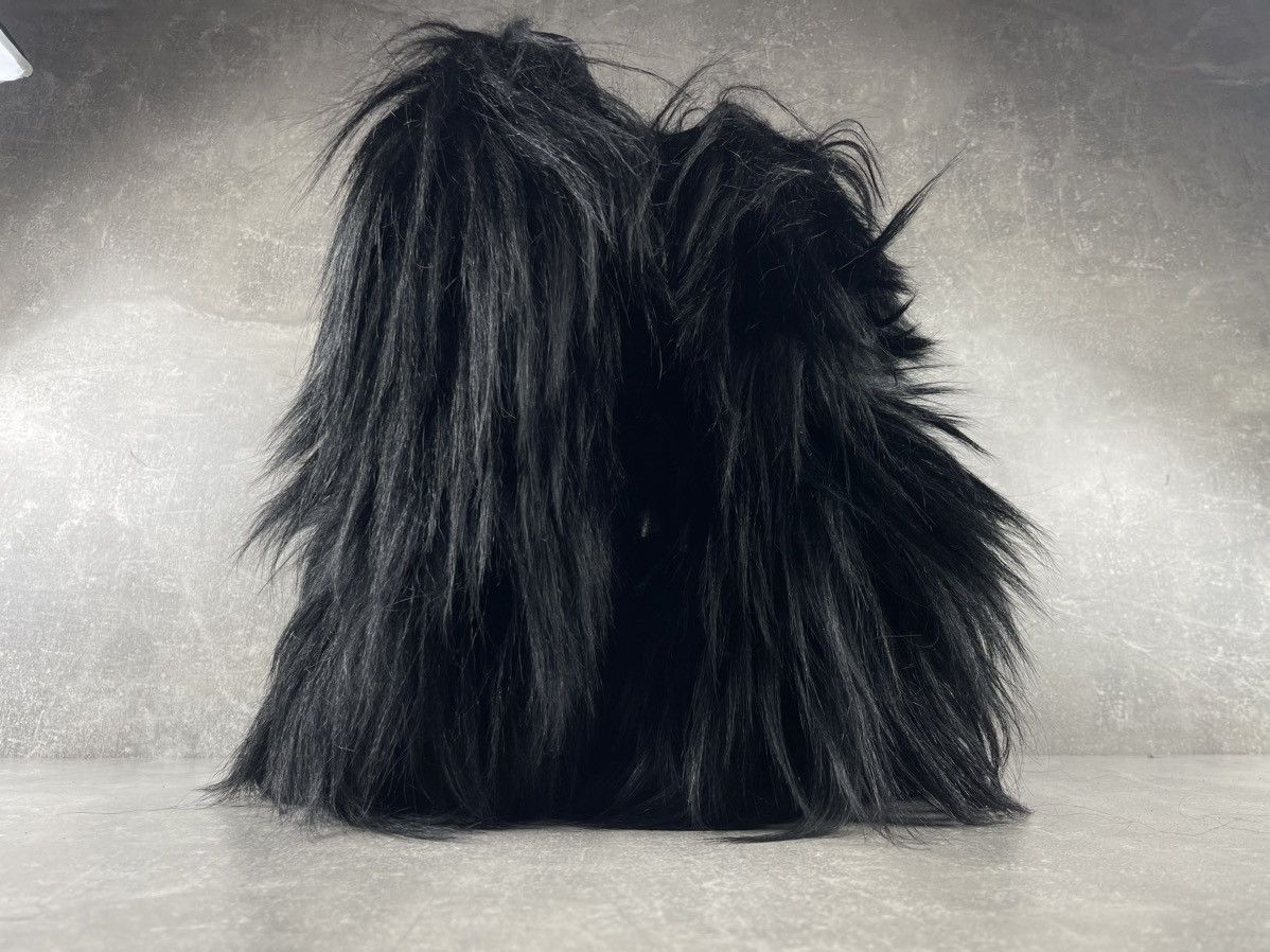Vintage Artisan Avant-Garde Vintage Black Long Hair Fur Boots Black Size US 7 / IT 37 - 6 Thumbnail