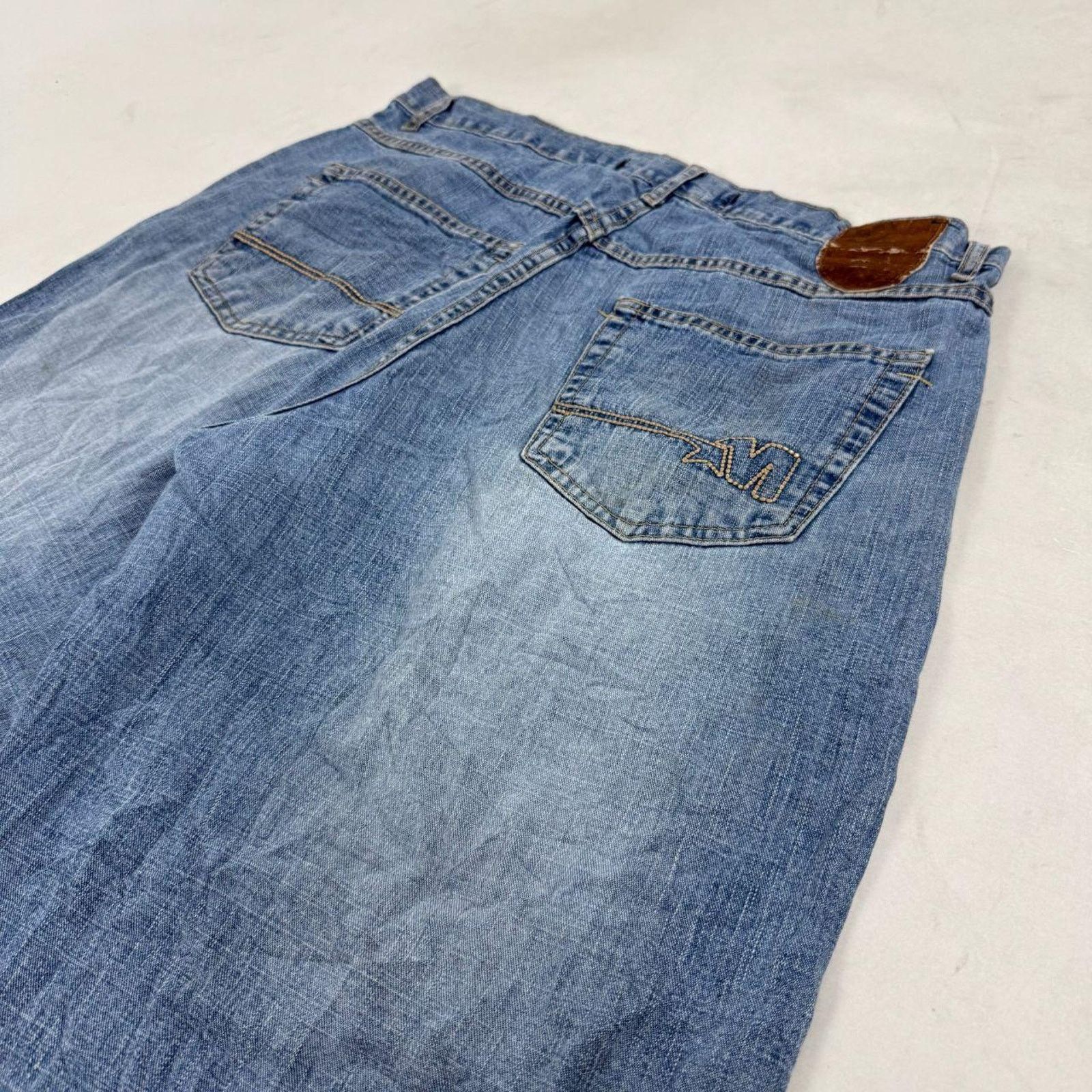Japanese Brand × Mecca × Vintage Vintage y2k rare mecca grunge baggy wide leg faded jeans Size US 36 / EU 52 - 2 Thumbnail