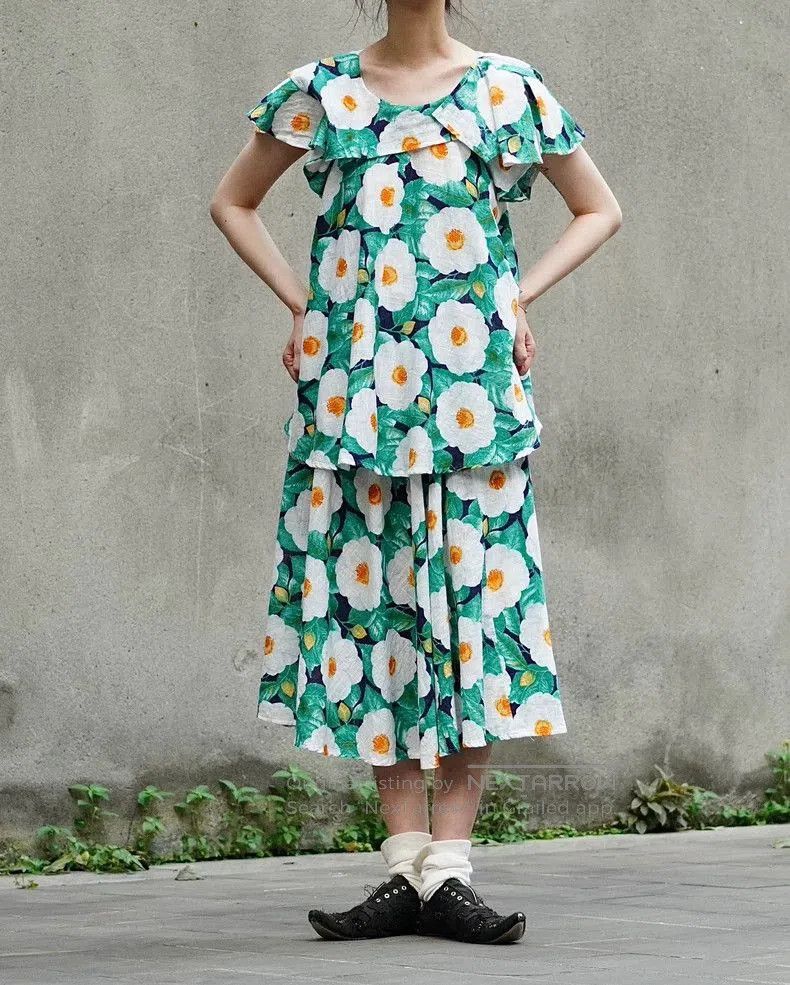 Kenzo Kenzo 1981SS Opium Print Cotton Set. Size US 36 / EU 52 - 1 Thumbnail