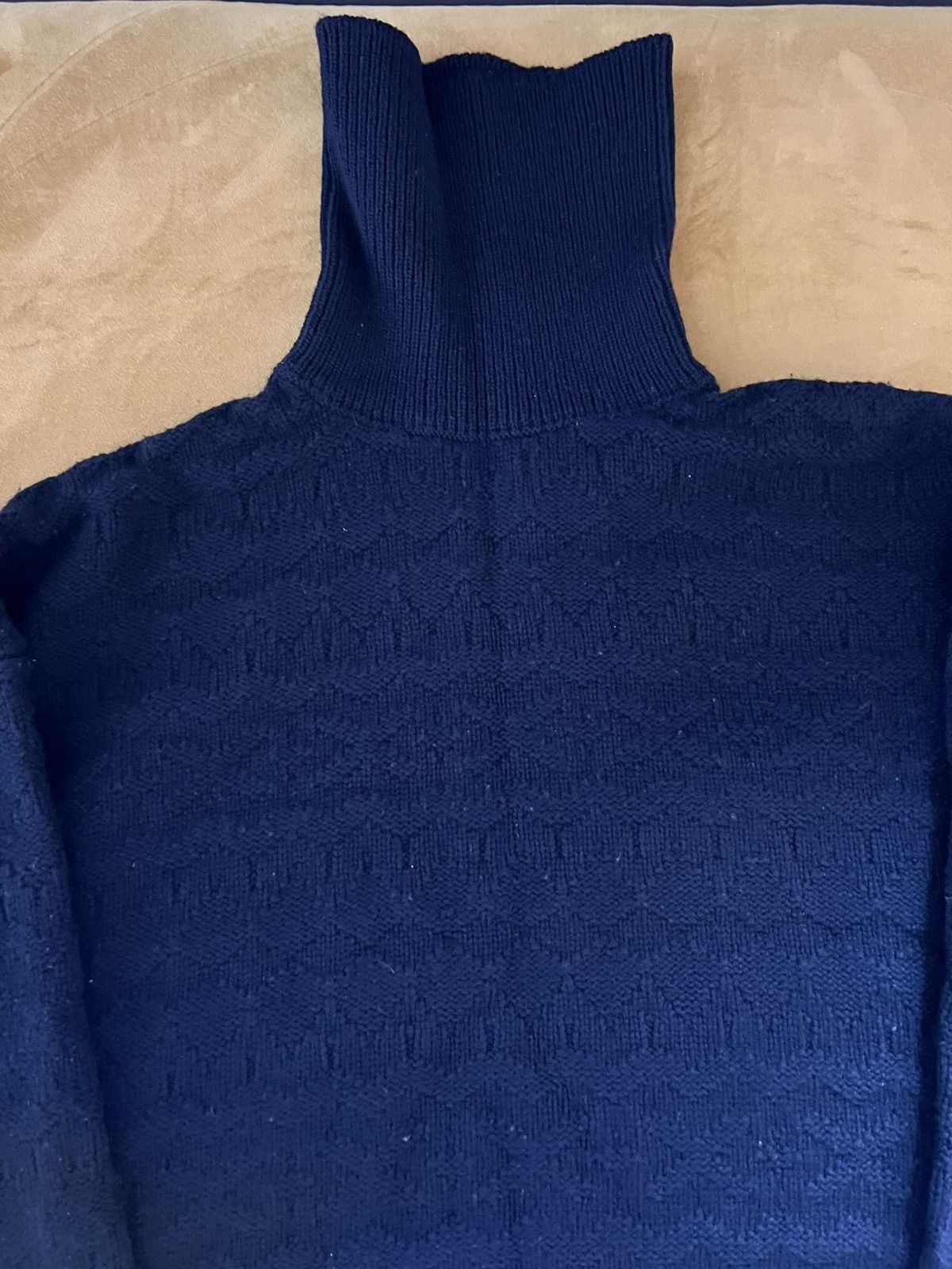 Fair isle turtle-neck sweater/jumper IT50 or M/L Japan