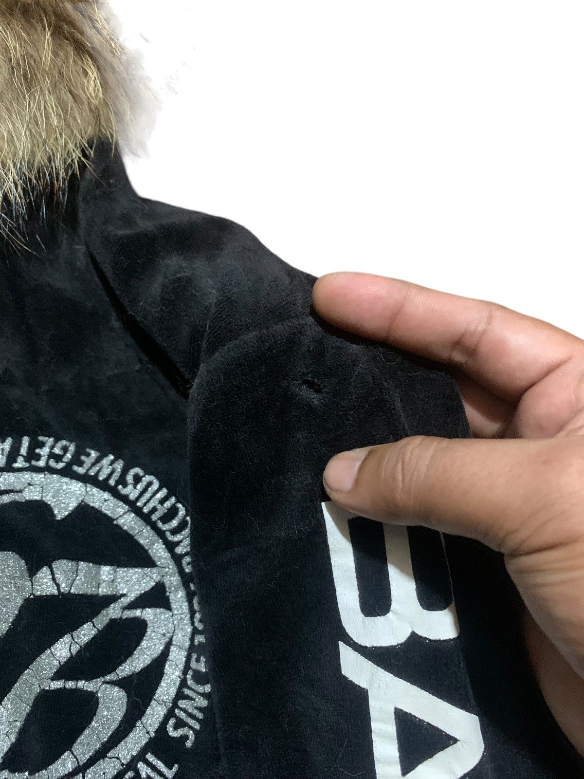 If Six Was Nine × Japanese Brand × Le Grande Bleu (L.G.B.) M Board poem velvet boxy fur hoodie lgb yasuyuki ishii style Size US M / EU 48-50 / 2 - 6 Thumbnail