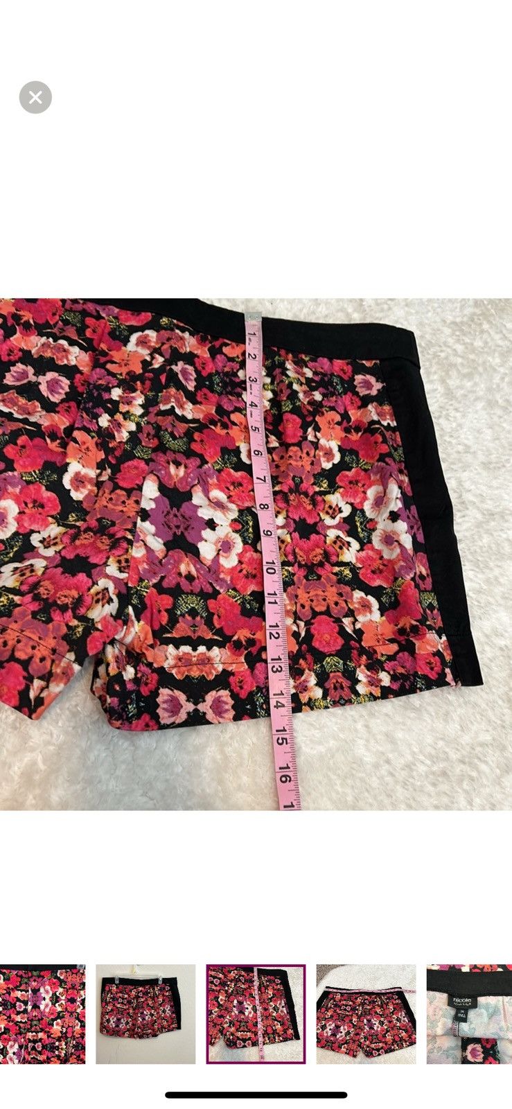 Nicole Miller Nicole by Nicole miller floral shorts size 14 Size 36" / US 14 / IT 50 - 2 Thumbnail