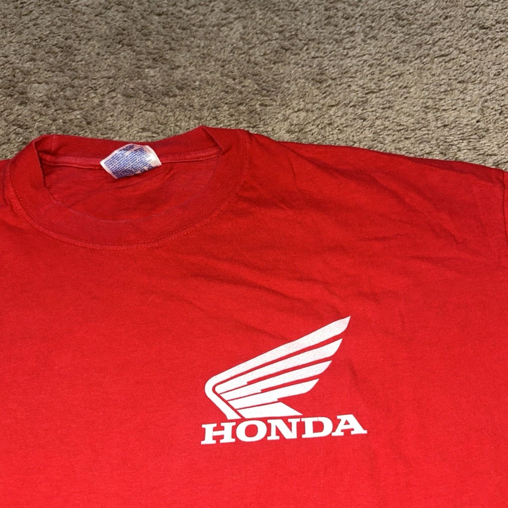 Honda VINTAGE Honda Shirt Mens XL Motocross 90s Red Graphic Print Polo? Size US XL / EU 56 / 4 - 2 Thumbnail