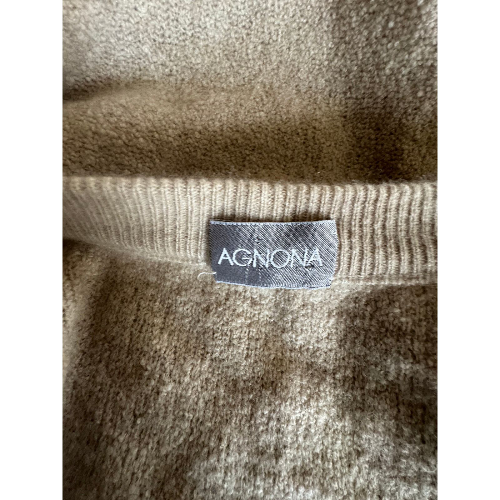 Agnona Men's L Agnona 100% Cashmere Beige Sweater Size US XL / EU 56 / 4 - 3 Thumbnail