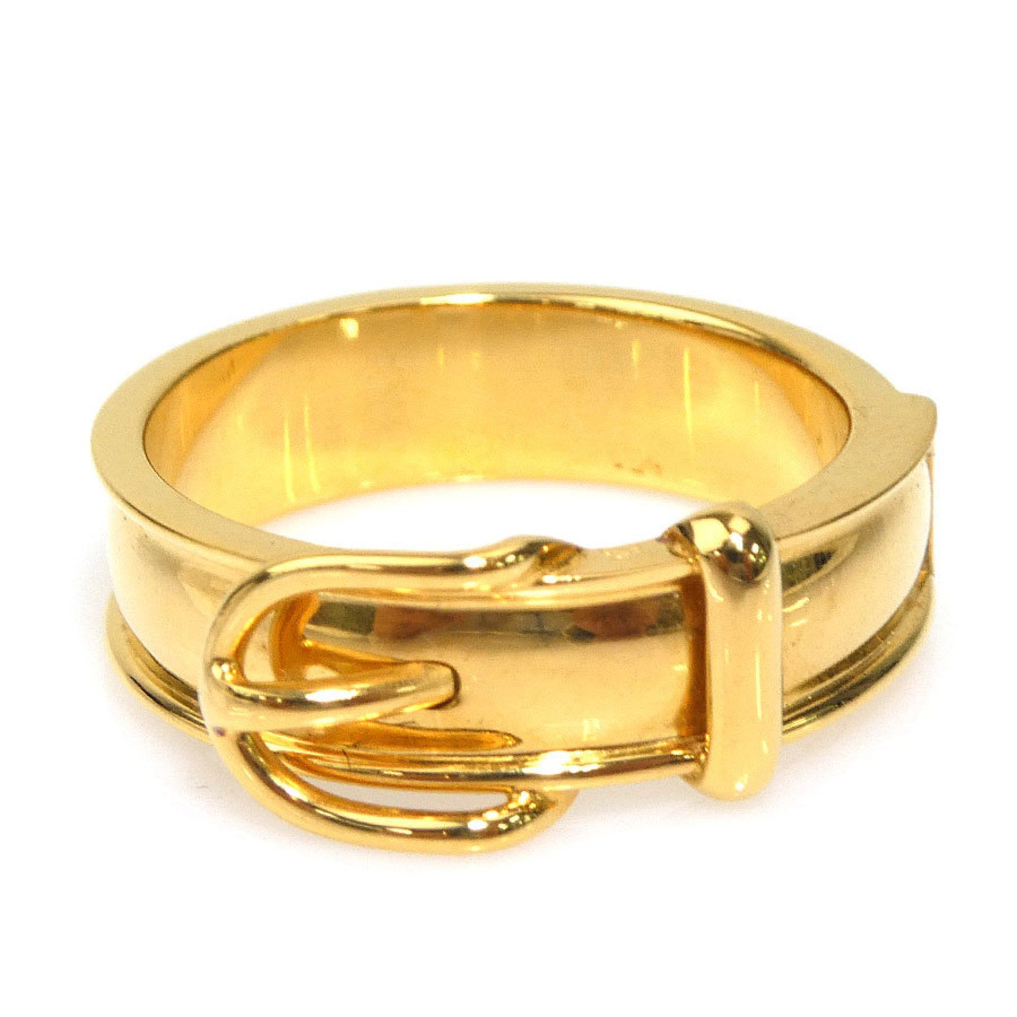 Hermes Hermes Hermès scarf ring with belt motif, metal, gold, women's, e61105a Size ONE SIZE - 1 Thumbnail