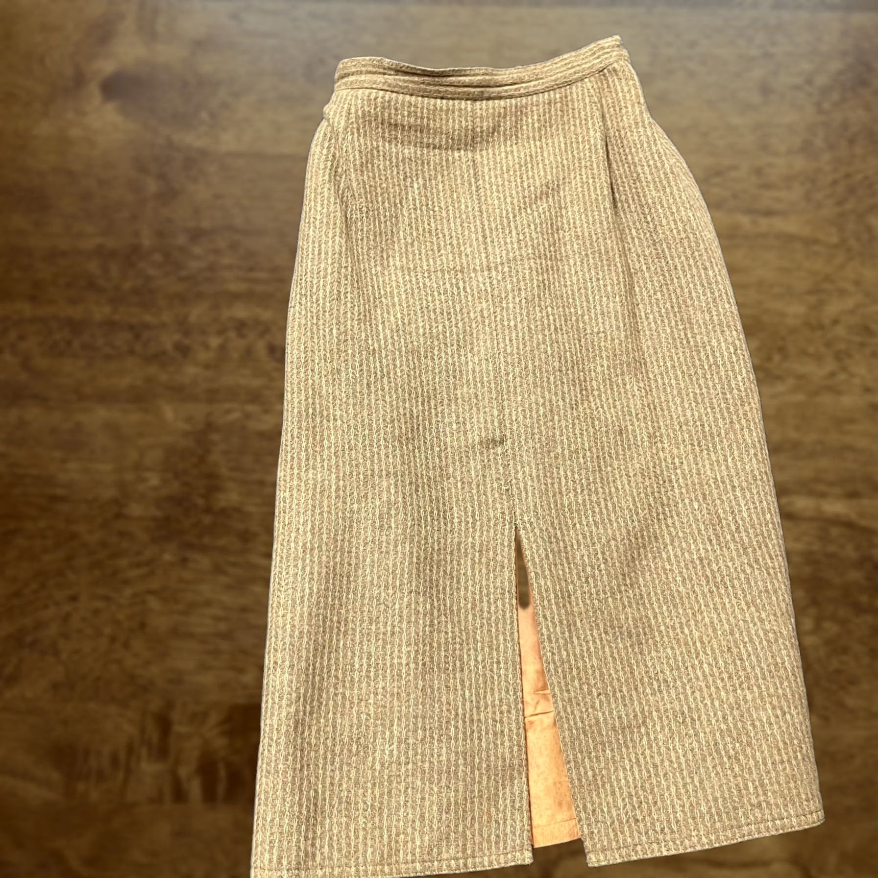 Vintage Harve Benard Skirt Womens Small Brown Wool Blend Midi Pencil Lined Office Career Size 28" / US 6 / IT 42 - 1 Thumbnail