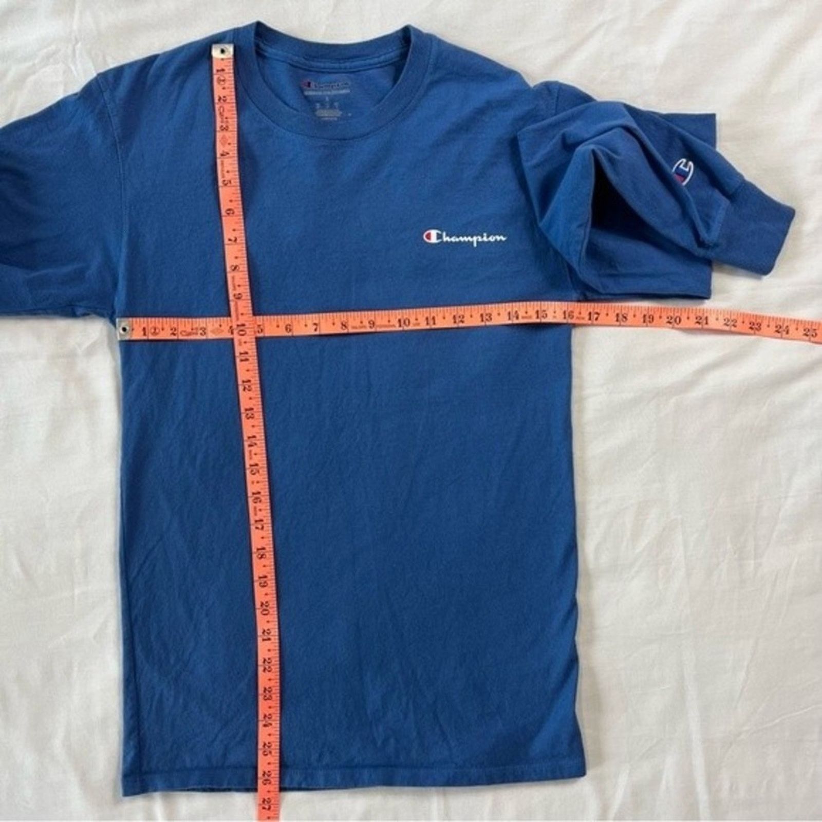 Champion Champion Small Athletic Casual Long Sleeve Blue Basic Shirt Size S / US 4 / IT 40 - 2 Thumbnail