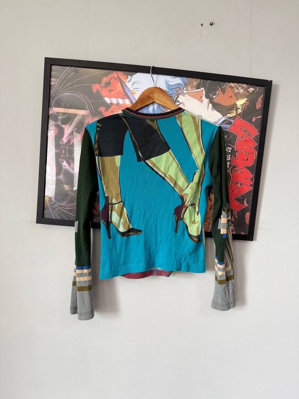 Custo Barcelona Y2K Long sleeve blouse top like jpg Gaultier bjork 00s print Size M / US 6-8 / IT 42-44 - 12 Thumbnail