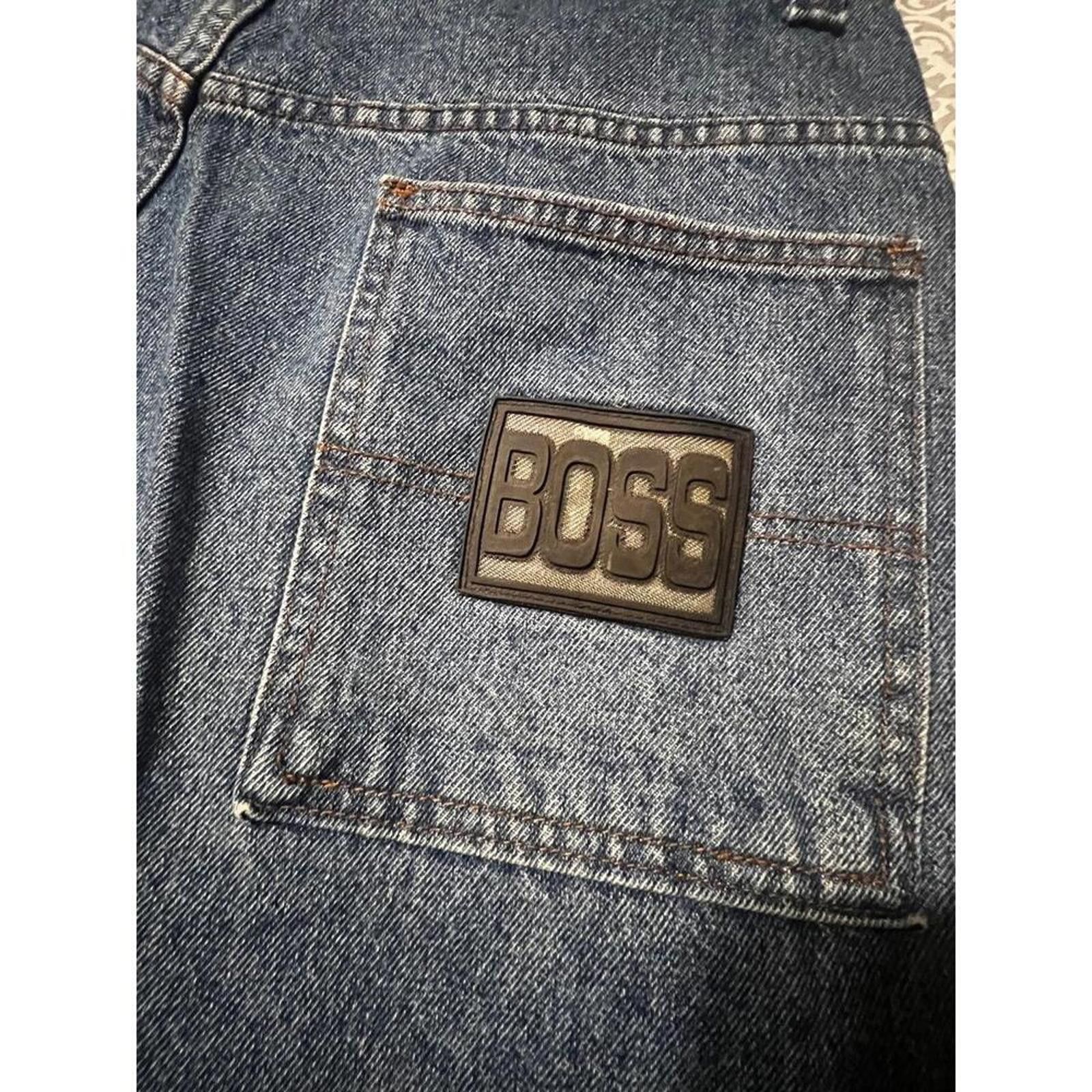 Hugo Boss Hugo Boss Men's 34x34 Navy Vintage wide leg Fit, 90s Size US 34 / EU 50 - 4 Thumbnail