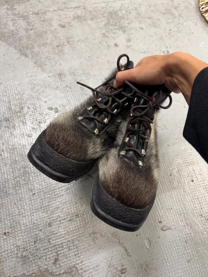 Vintage 1990s Frimas Fur Black Ski Boots Size US 9.5 / EU 42-43 - 6 Thumbnail