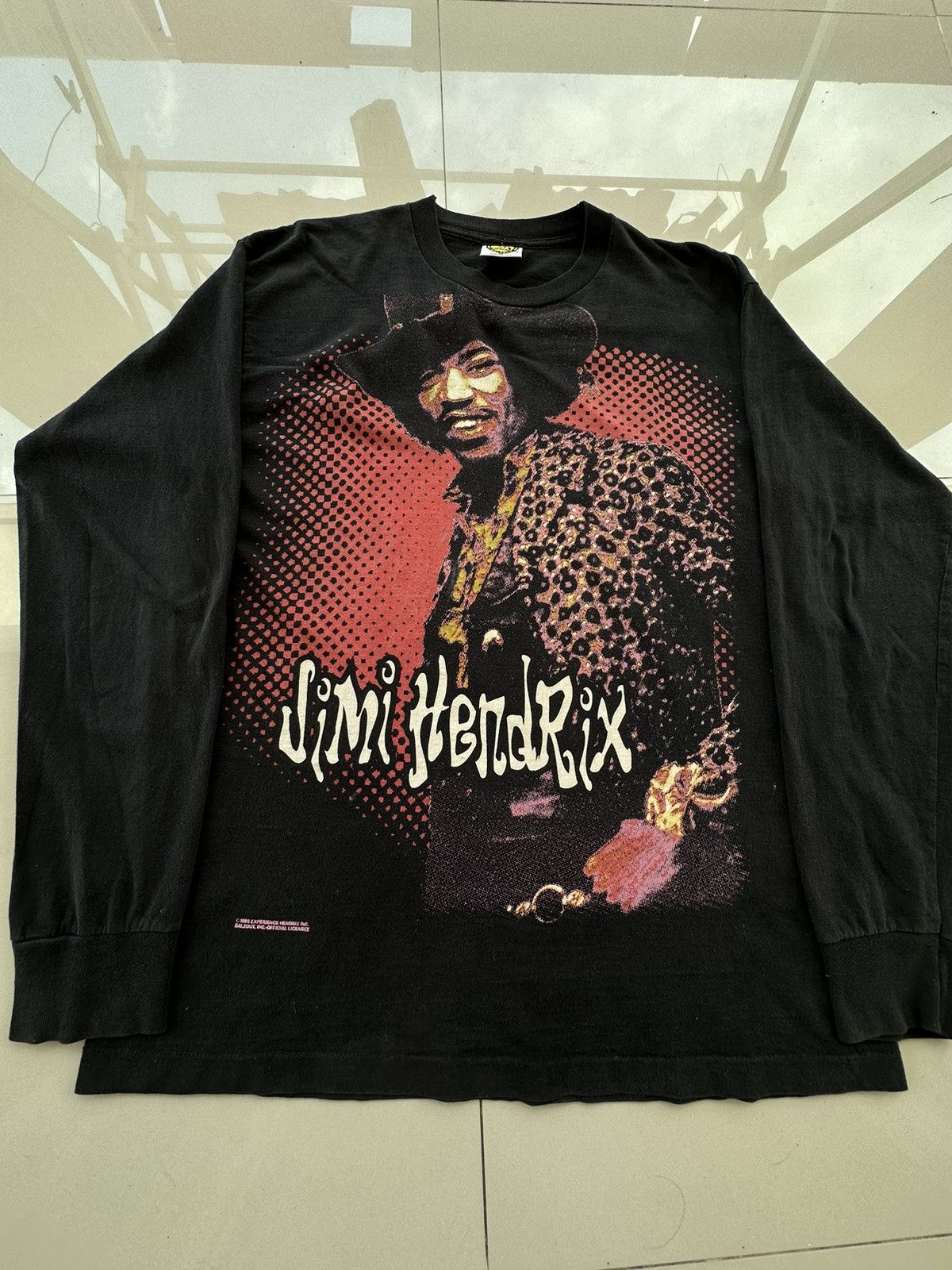 image of Jimi Hendrix 90's Longsleeve in Black, Men's (Size XL)