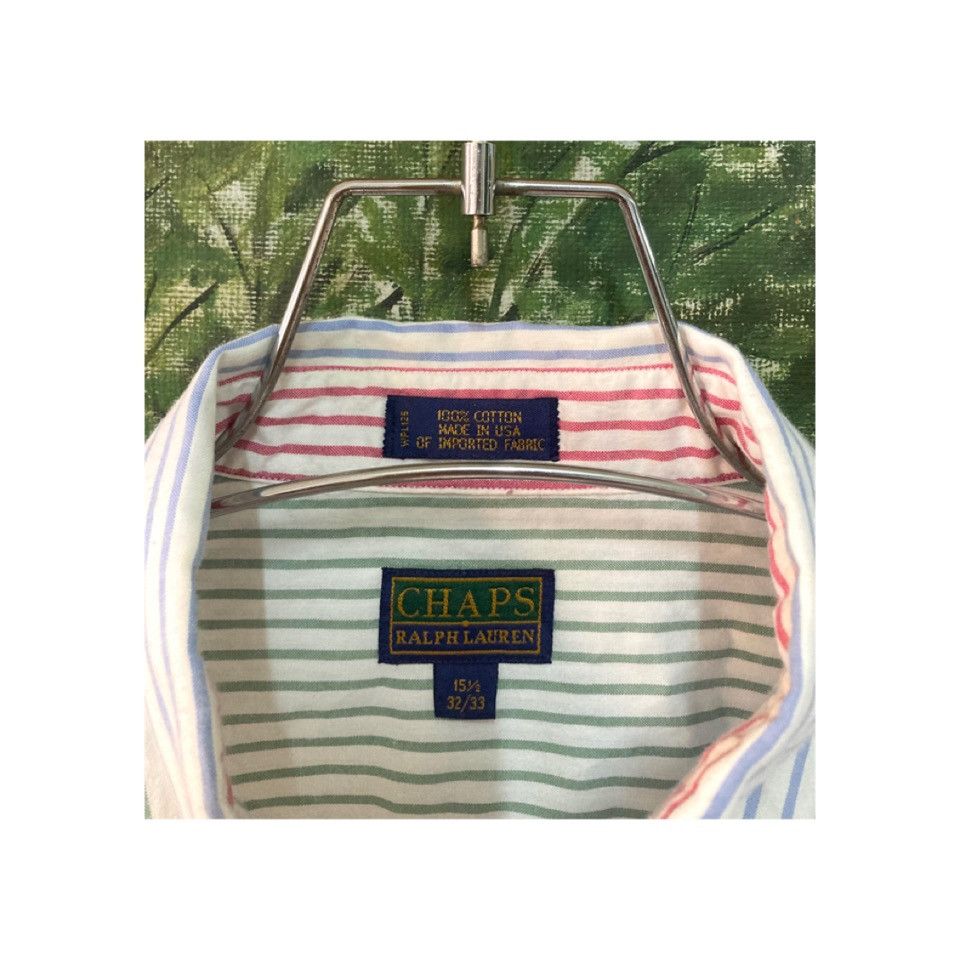Chaps Ralph Lauren Vtg CHAPS By Ralph Lauren Pin Striped Color Block B.D Shirt Size US M / EU 48-50 / 2 - 4 Thumbnail