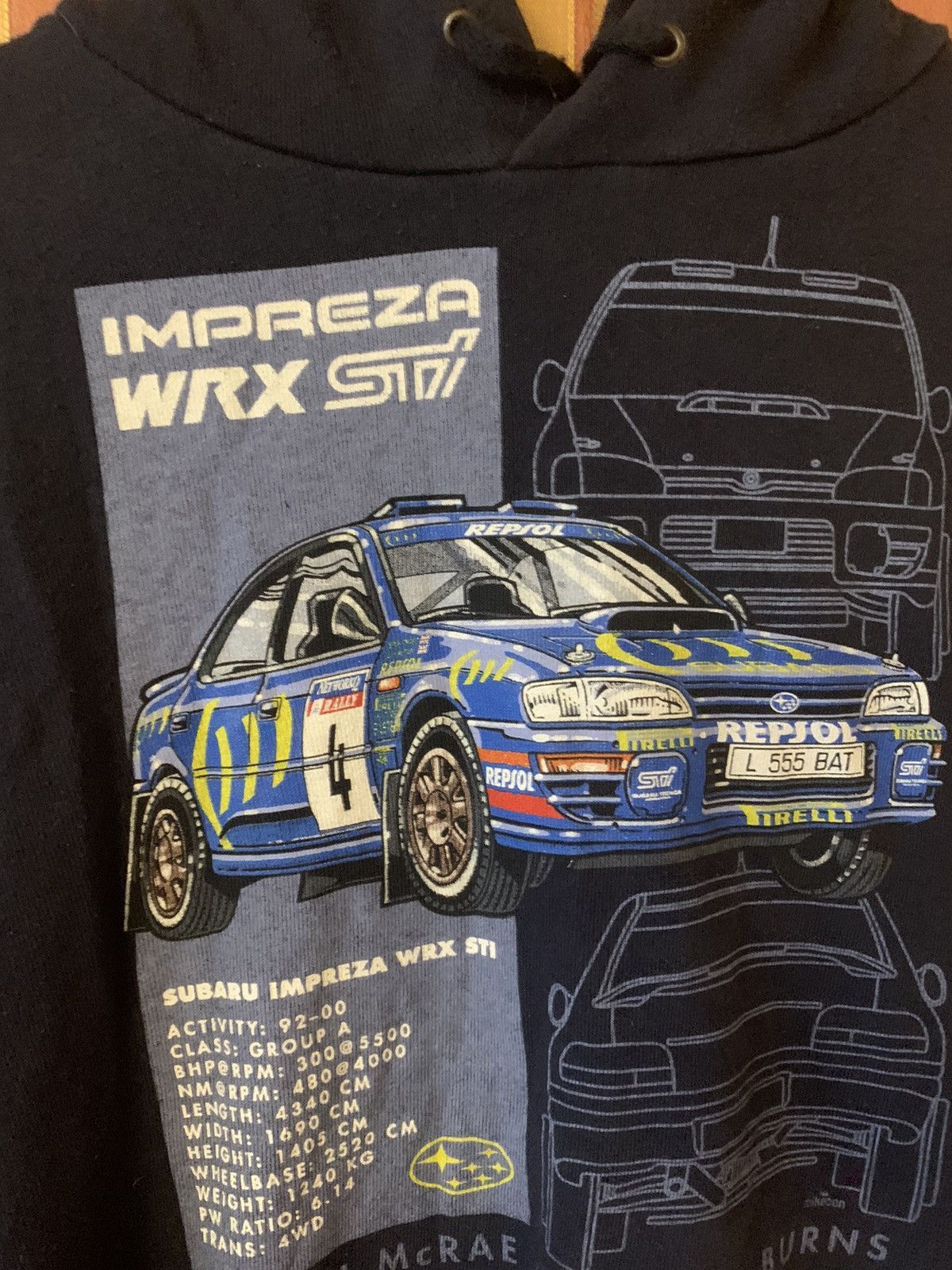 Vintage Subaru Impreza WRX STI Colin McRae and Richard Burns hoodie Size US M / EU 48-50 / 2 - 6 Thumbnail