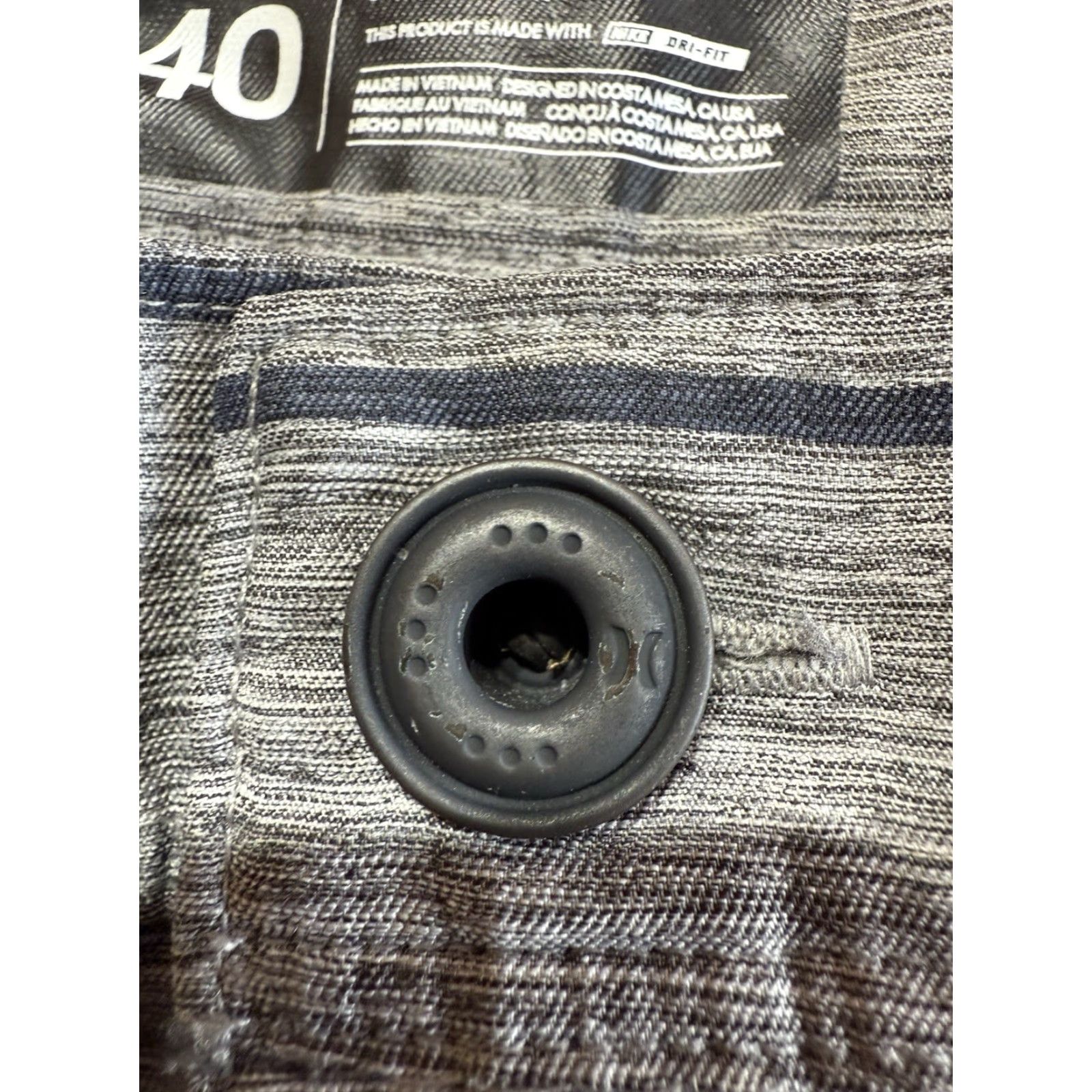 Nike Nike Hurley Mens Shorts Size 40 Gray Striped Lightweight Dri Fit Flex Size US 40 / EU 56 - 3 Thumbnail