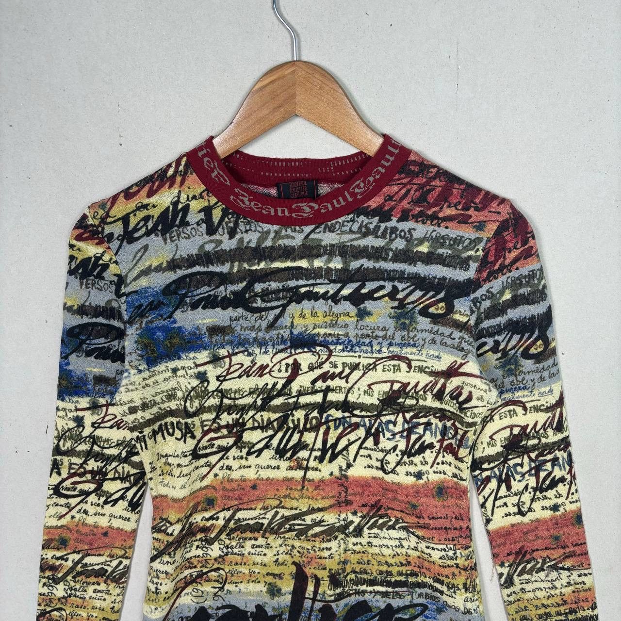 Jean Paul Gaultier JEAN PAUL GAULTIER SS98 CALLIGRAPHY SWEATER JPG MAILLE Size US S / EU 44-46 / 1 - 3 Thumbnail