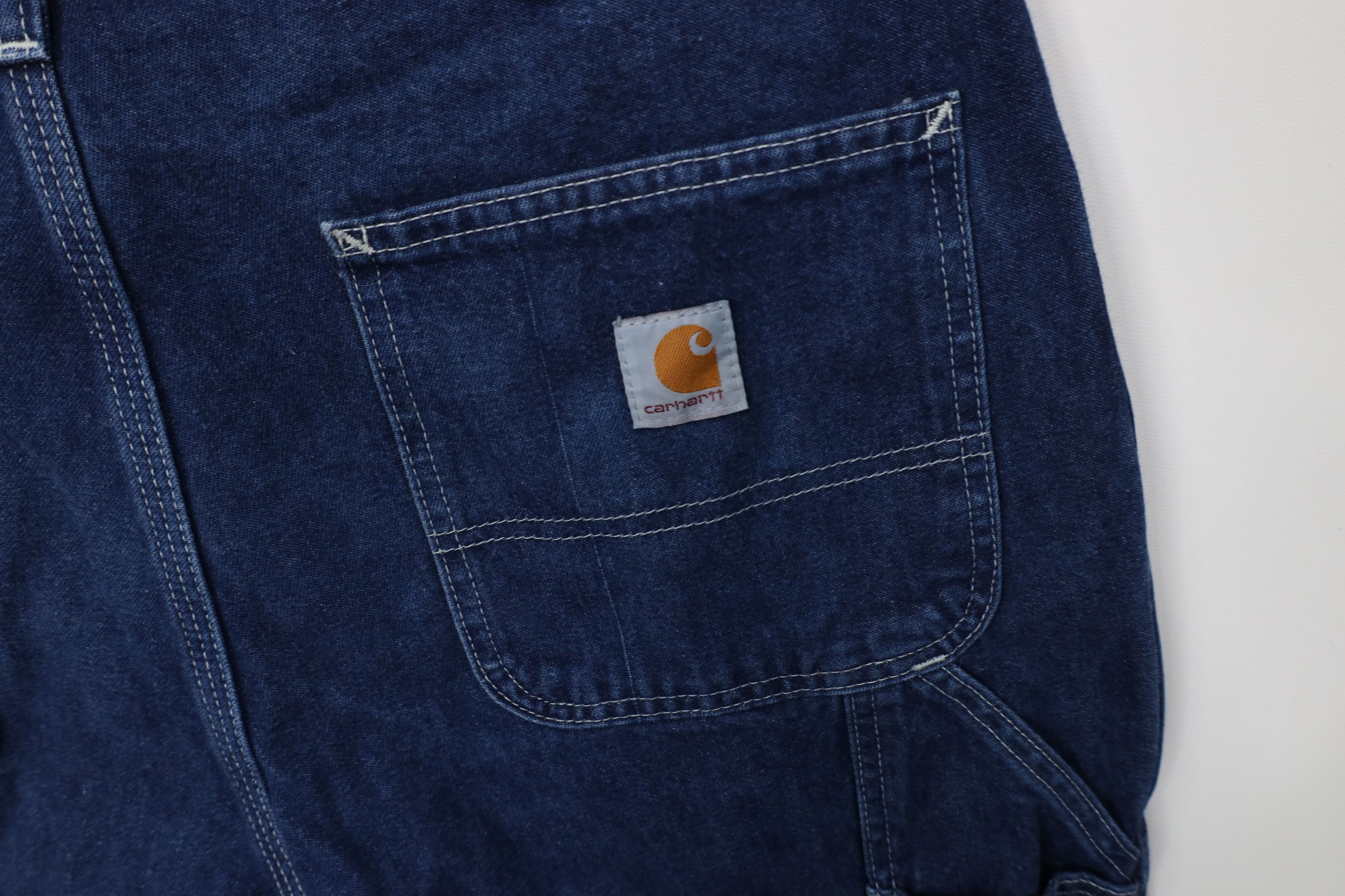 Carhartt Vintage Y2K Carhartt Wide Leg Dungaree Denim Jeans Blue Size US 34 / EU 50 - 15 Thumbnail