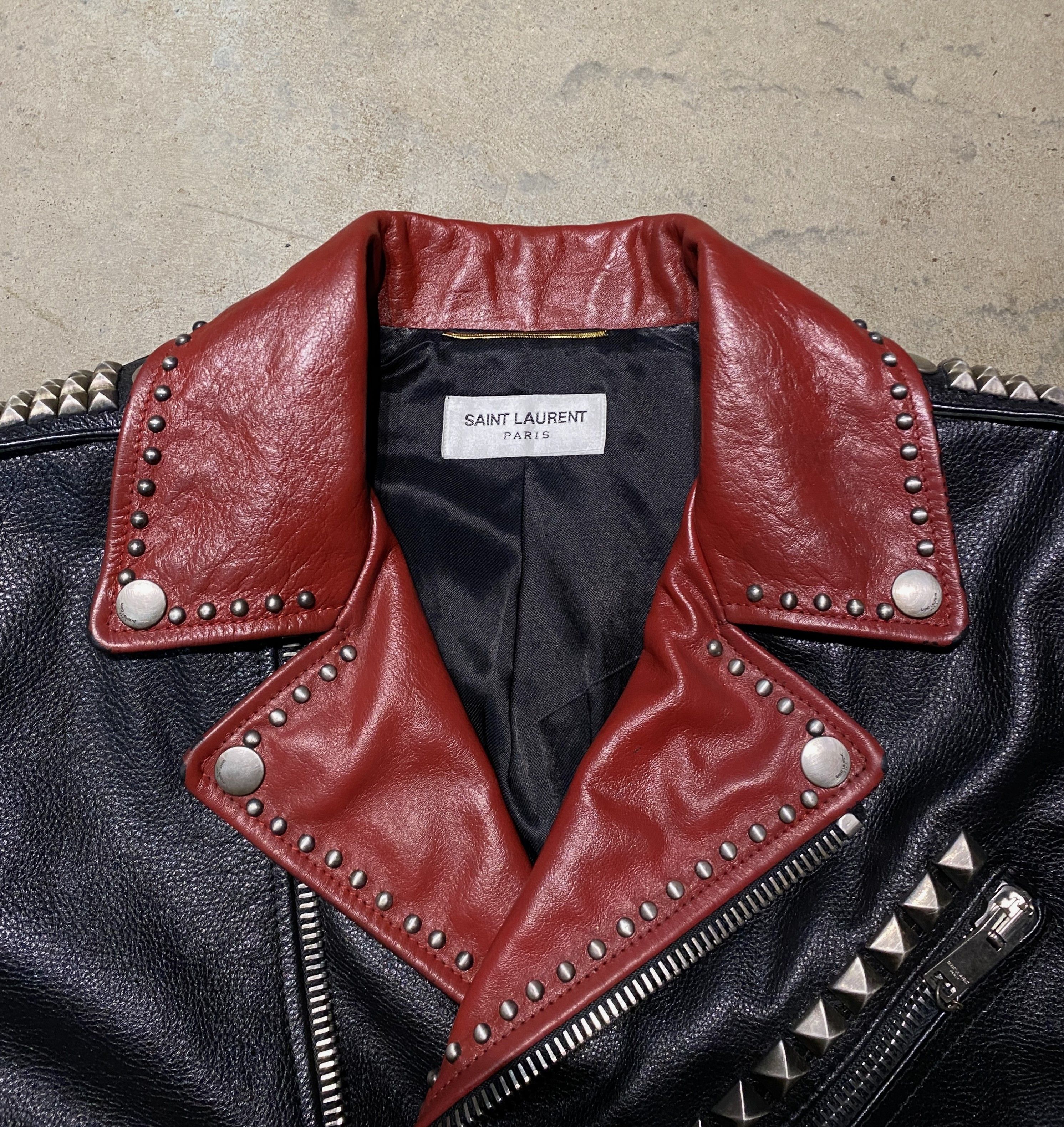 Saint Laurent Paris SLP SS16 "Surfsound" Degradé Sunset L17 Leather Jacket Size XS / US 0-2 / IT 36-38 - 11 Thumbnail