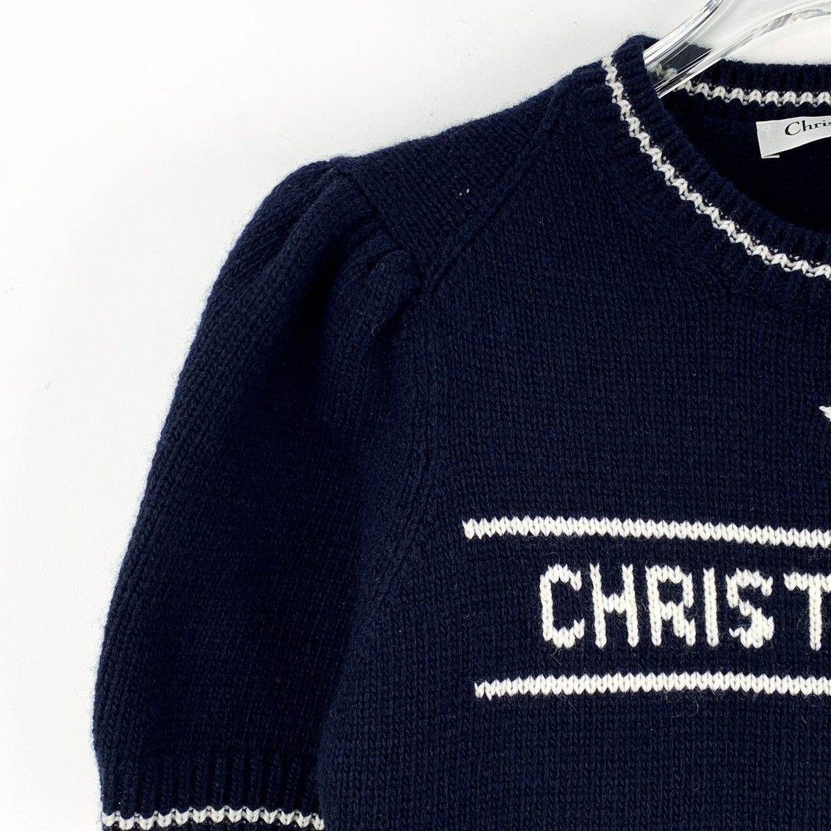 Dior Christian Dior navy blue logo monogrammed wool knit sweater Size M / US 6-8 / IT 42-44 - 3 Thumbnail
