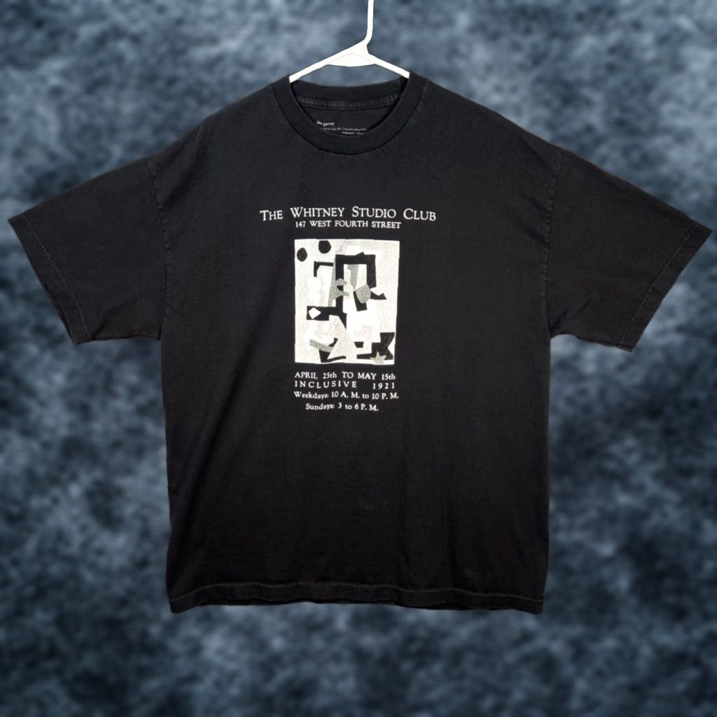 Vintage VINTAGE Joe Garvey The Whitney Studio Club Black Art T-Shirt Mens Large 100% Cotton Graphic Tee Short Sleeve Crew Neck Tag Unreadable Measurements Size US L / EU 52-54 / 3 - 1 Thumbnail
