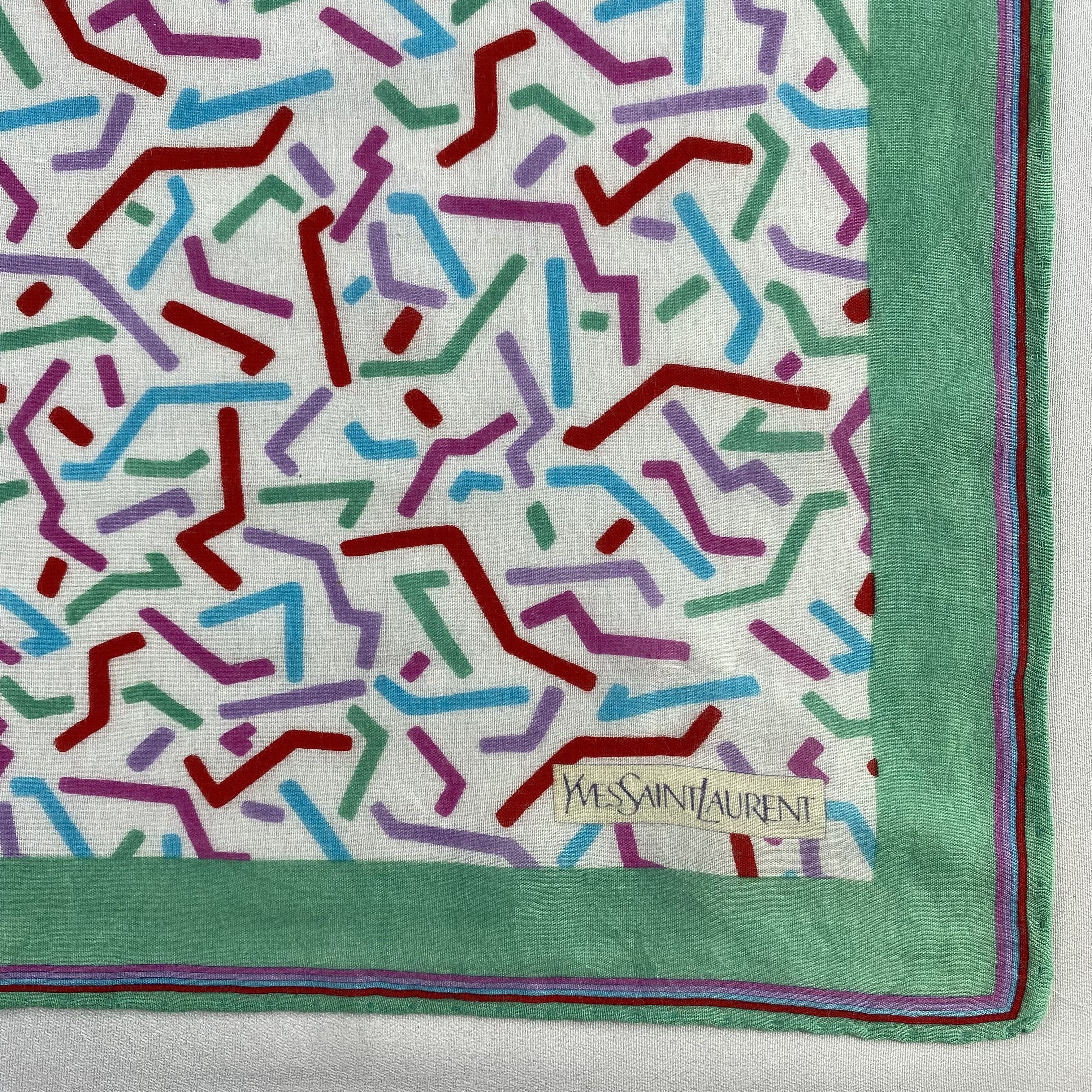 Vintage Yves Saint Laurent Handkerchief / Neckerchief / Bandana-P987 Size ONE SIZE - 3 Thumbnail