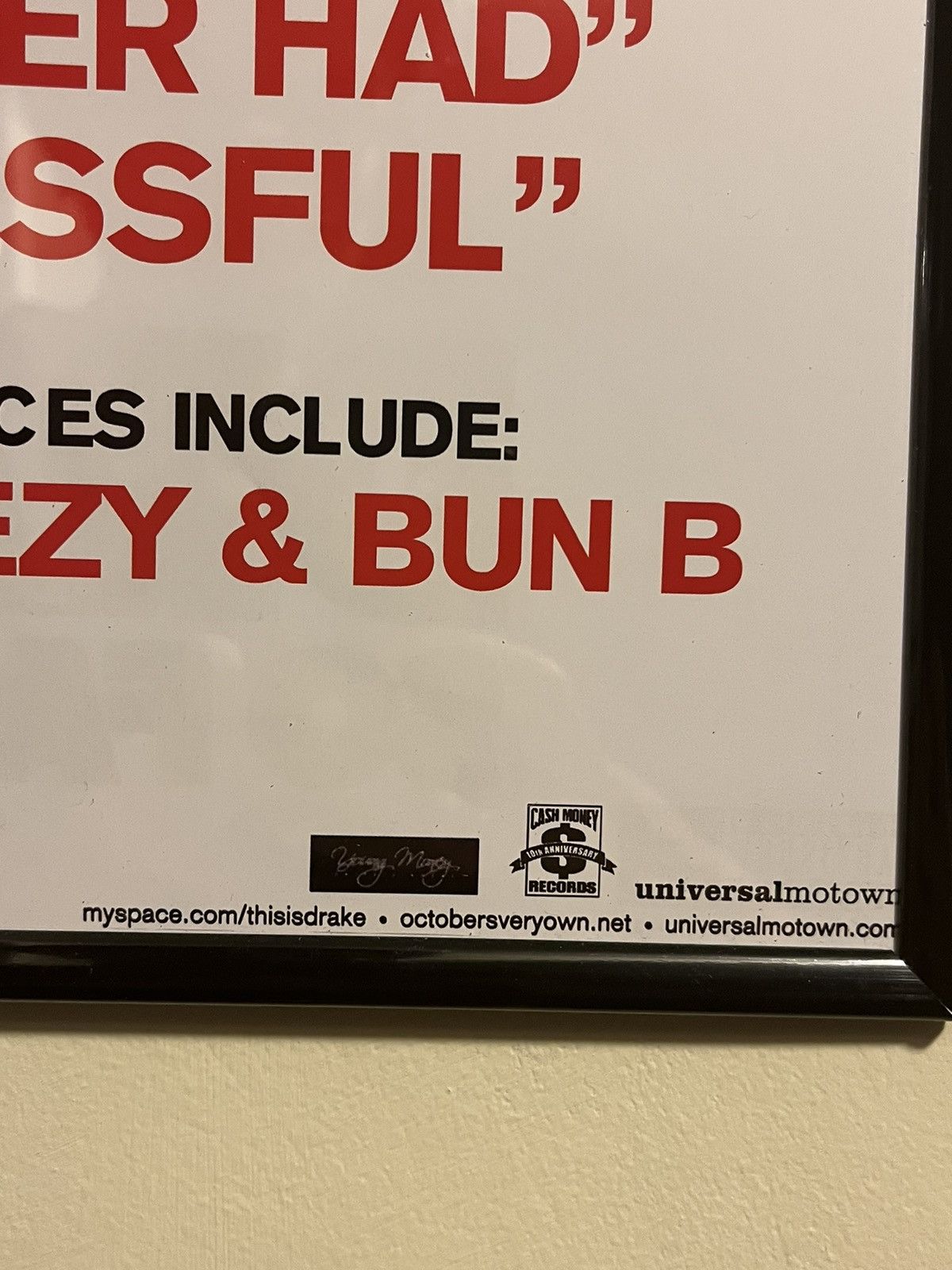 Rare✨ 2009 Promo So Far Gone Drake OVO Poster, image size:1200x1600