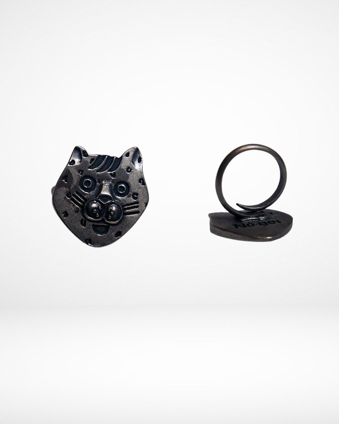 Ne-Net 2010 Nenet Spotted Cat Adjustable Stainless Ring Size ONE SIZE - 3 Thumbnail