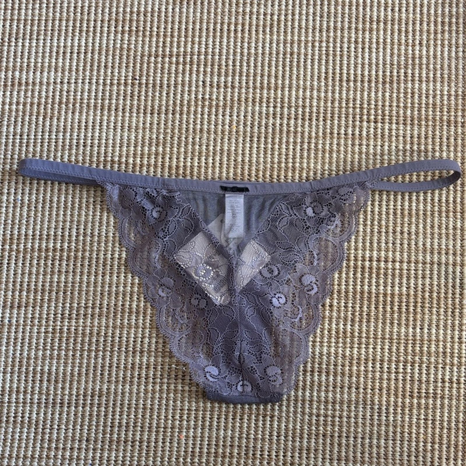 La Perla NWT Malizia by La Perla Black Gray Floral Lace Panty M or 3 Size ONE SIZE - 4 Thumbnail
