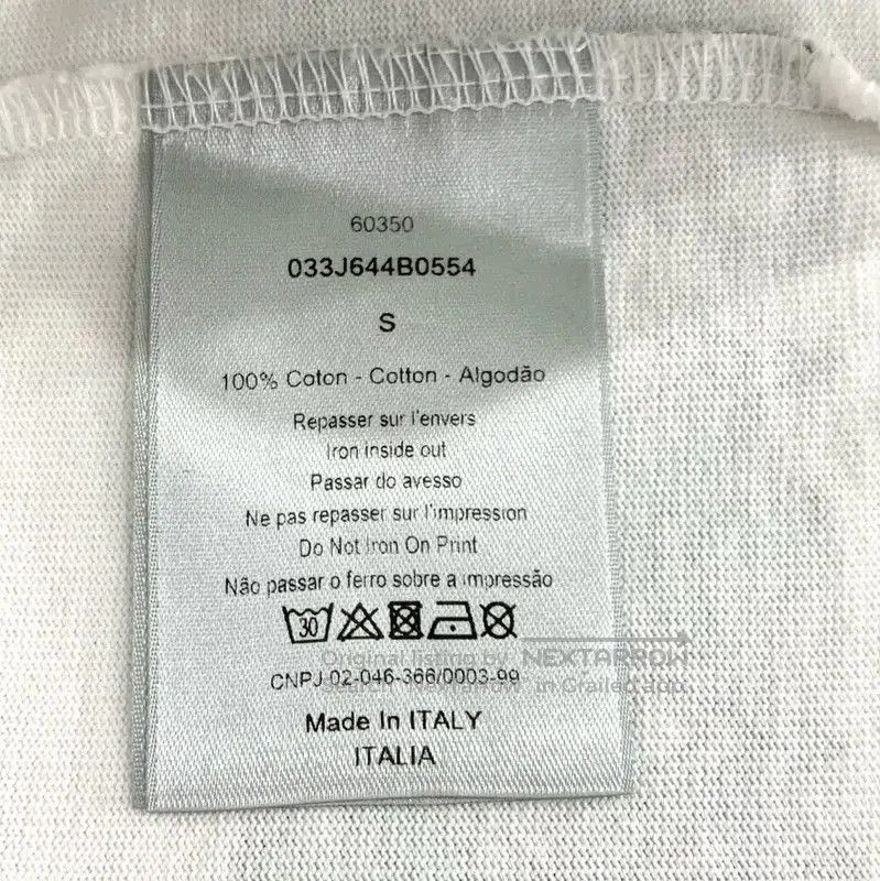 Dior Dior Men's White Cotton T-Shirt . Size US S / EU 44-46 / 1 - 6 Thumbnail